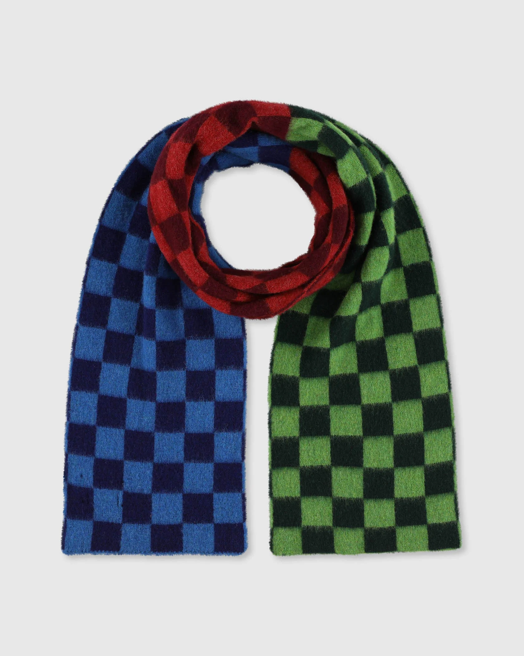 Cosmic Checkerboard Scarf - Forest - Image 3
