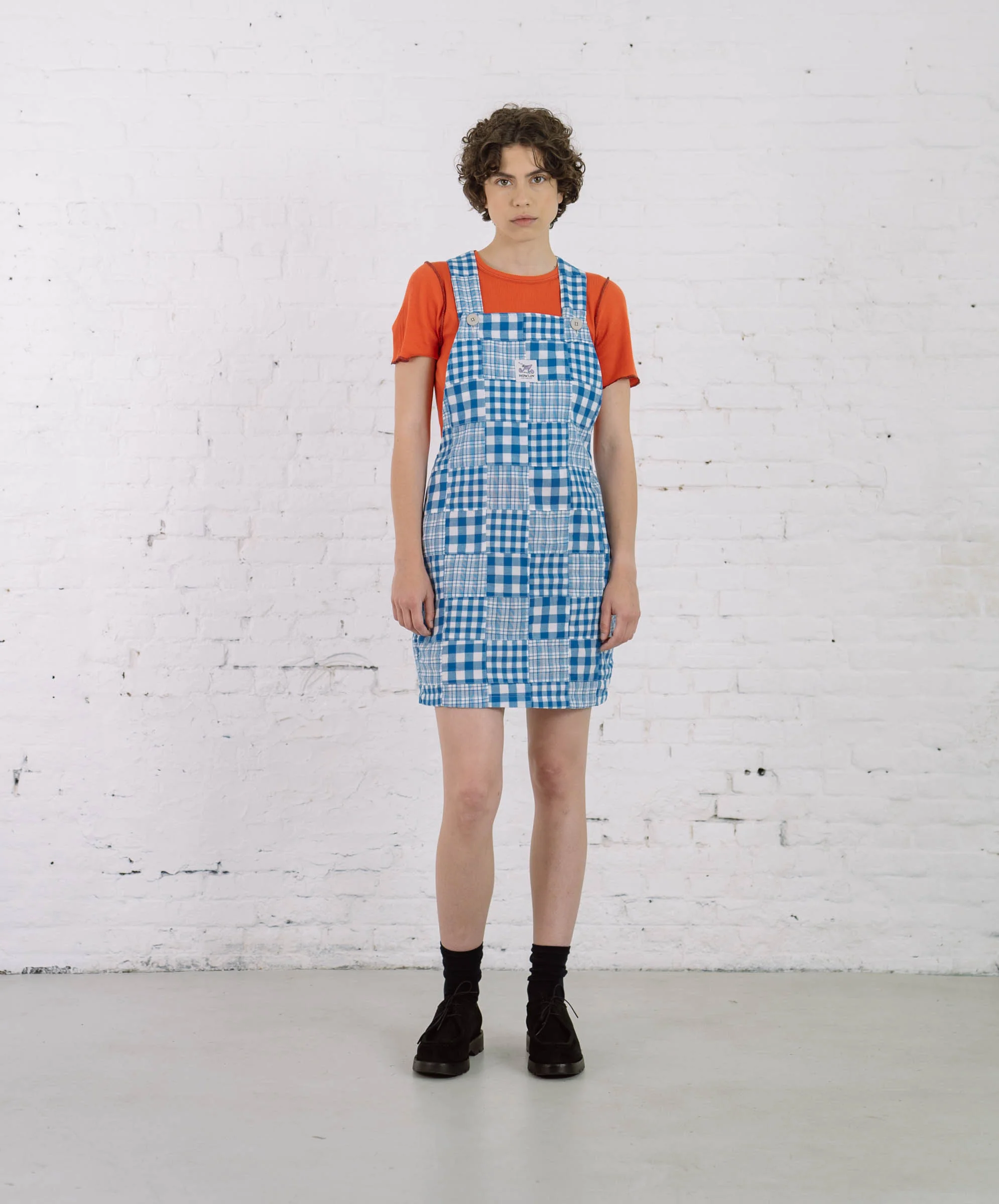 Cosmic Dress - Blue Madras Patchwork (Women) - Image 2