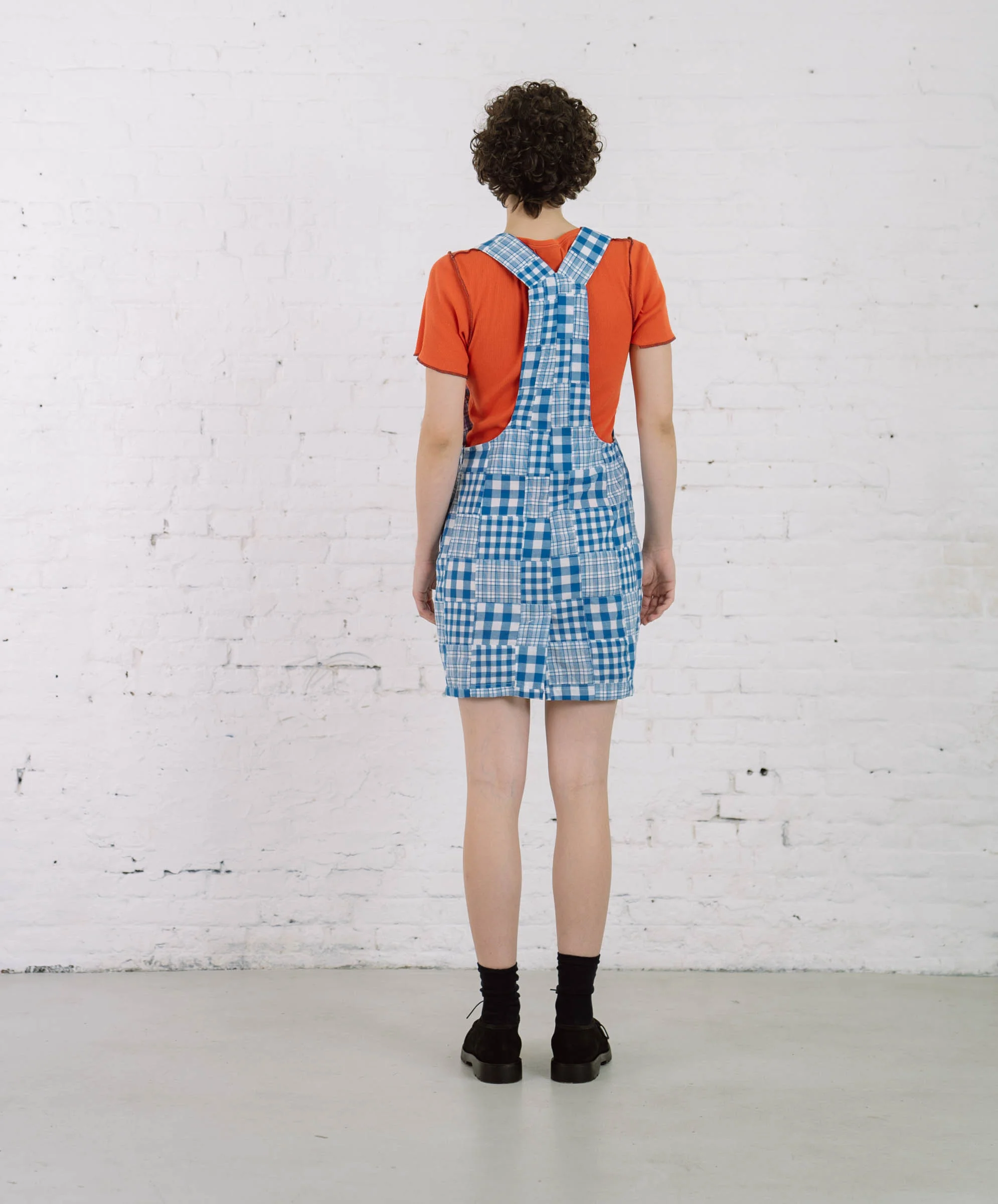 Cosmic Dress - Blue Madras Patchwork (Women) - Image 4