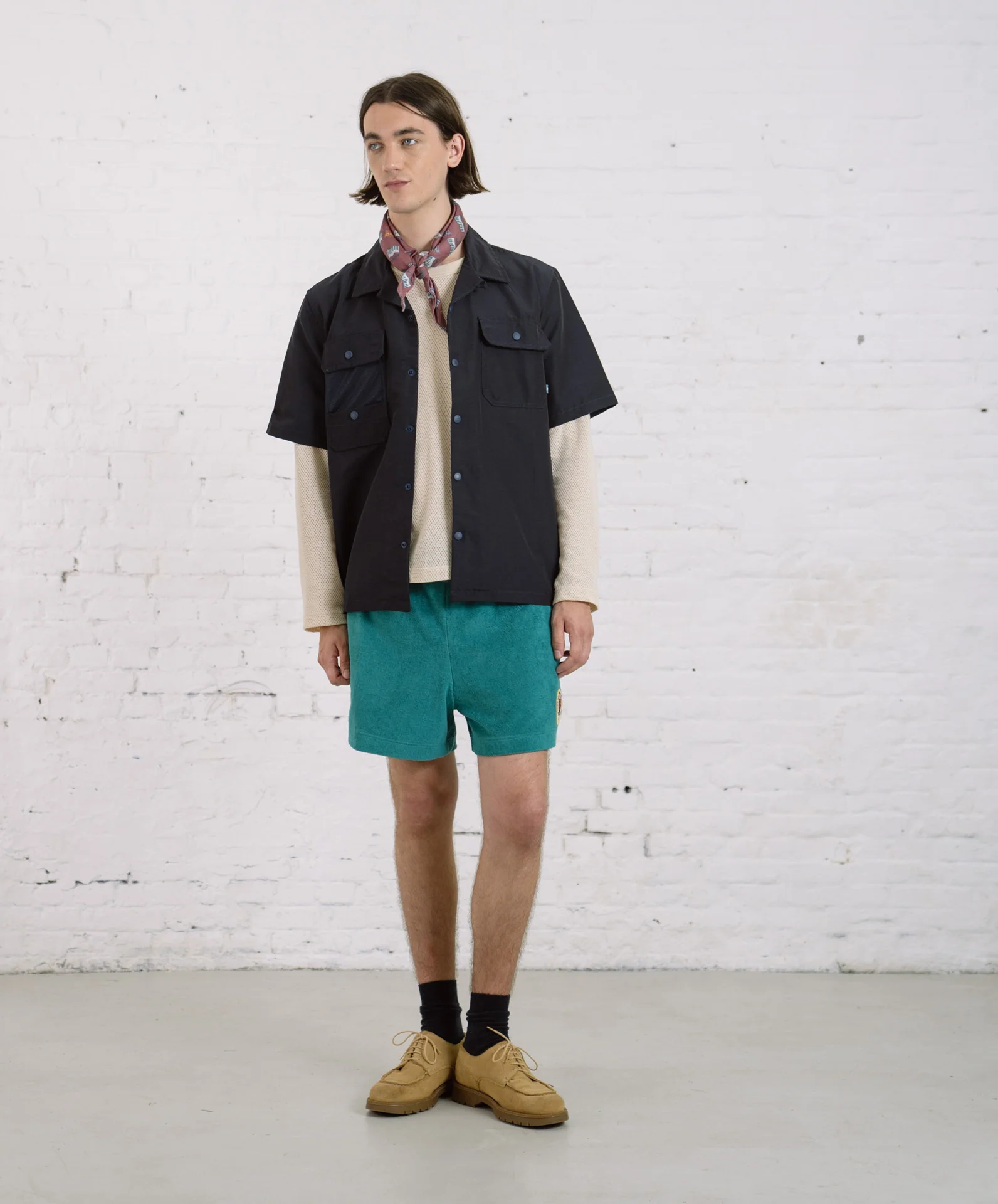 Cosmic Safari Shirt - Navy Water Repellent Nylon - Image 3