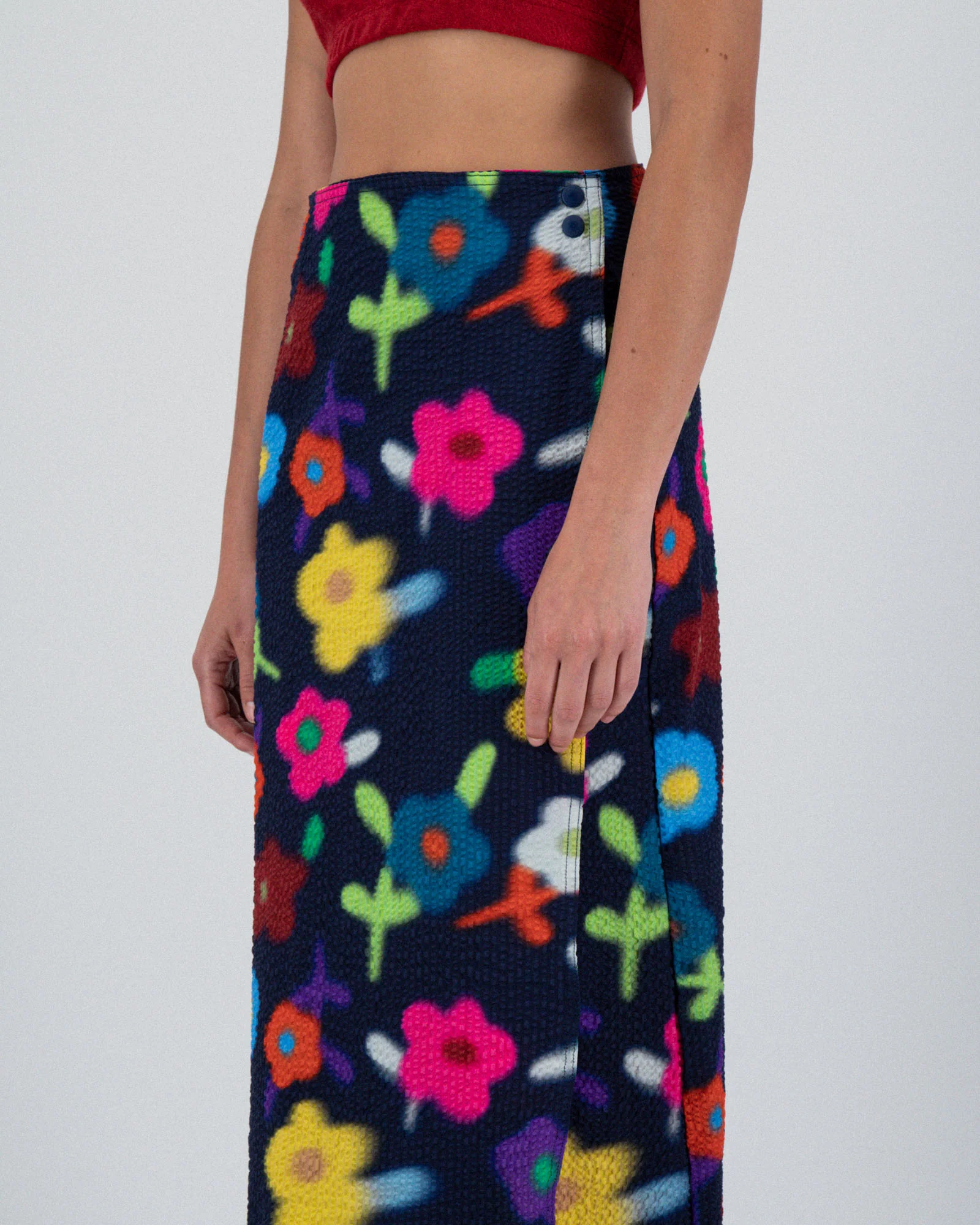 Cosmic Skirt - Trippy Flowers - Space (Women) - Image 3