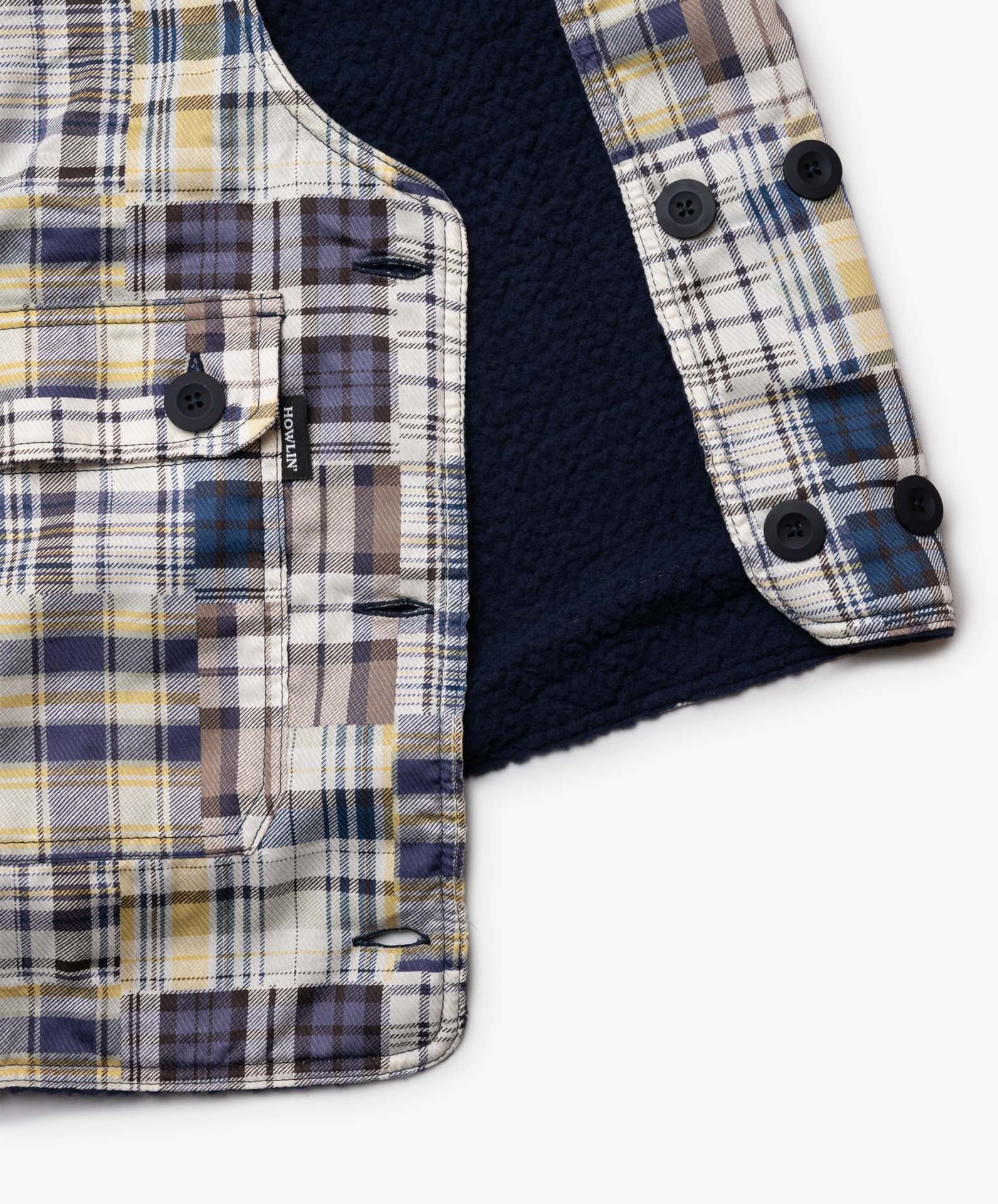 Cosmic Vest - Blue Madras Mix - Image 8