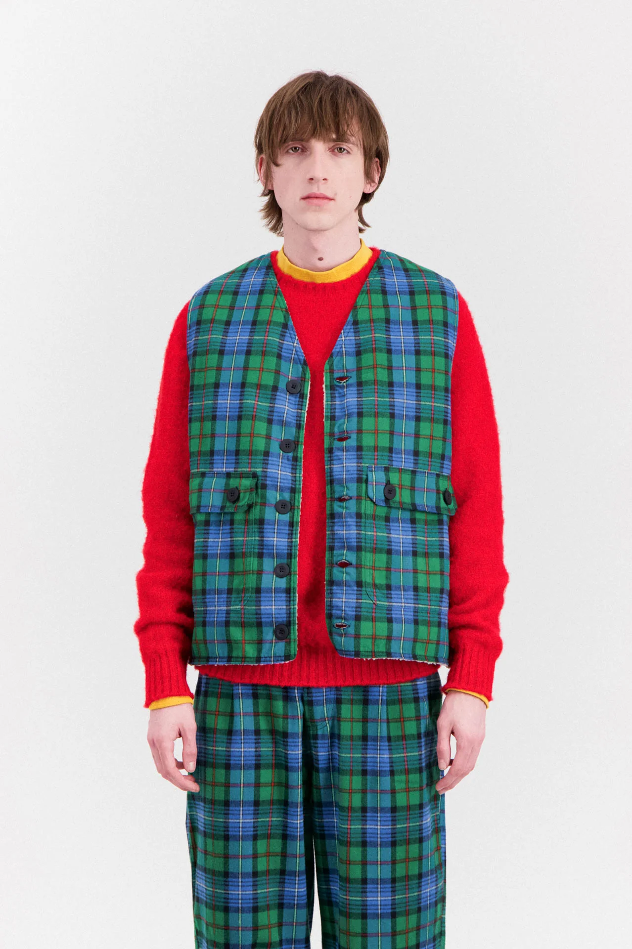 Cosmic Vest - Tartan - Blue - Image 2