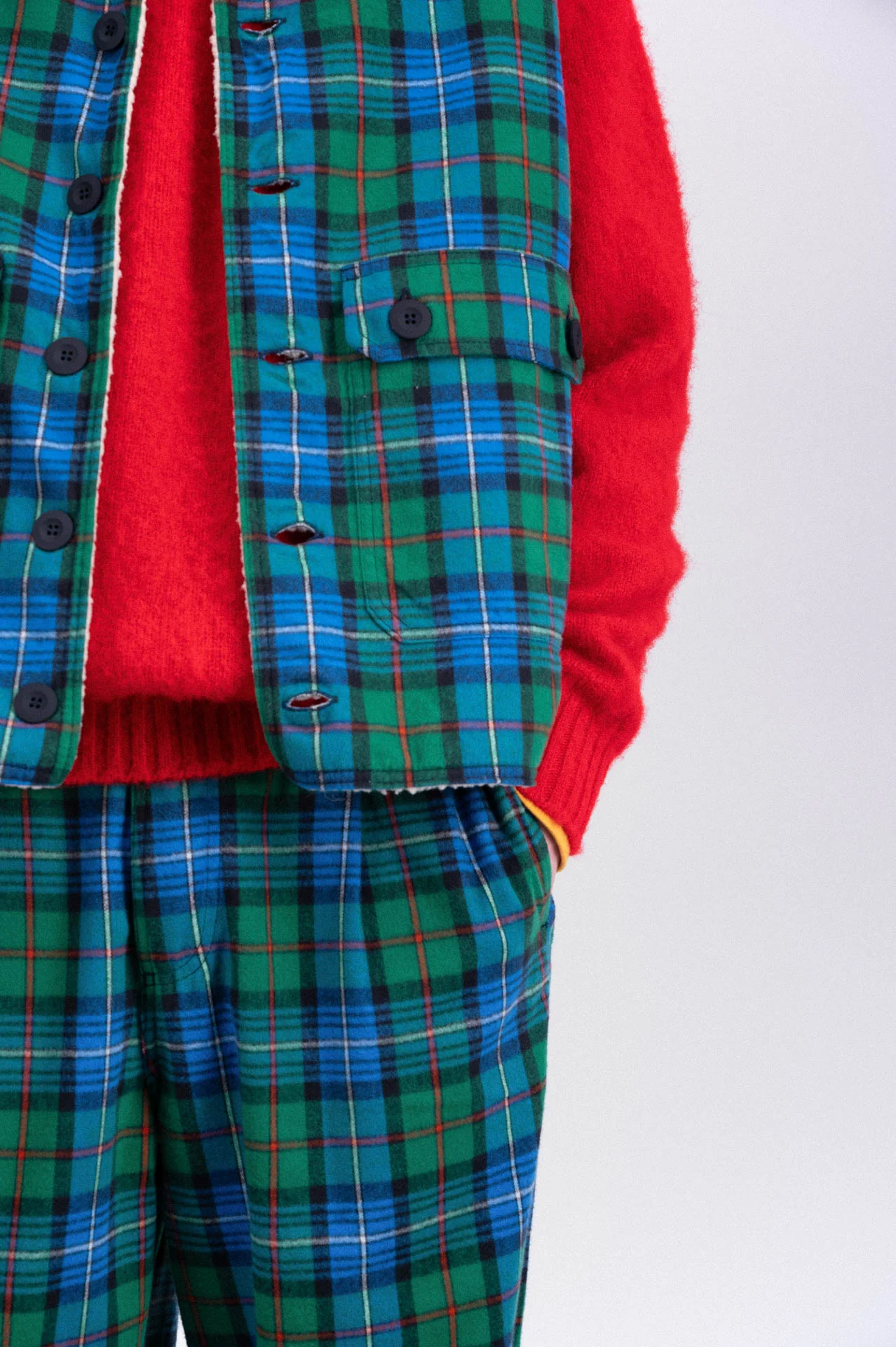 Cosmic Vest - Tartan - Blue - Image 3