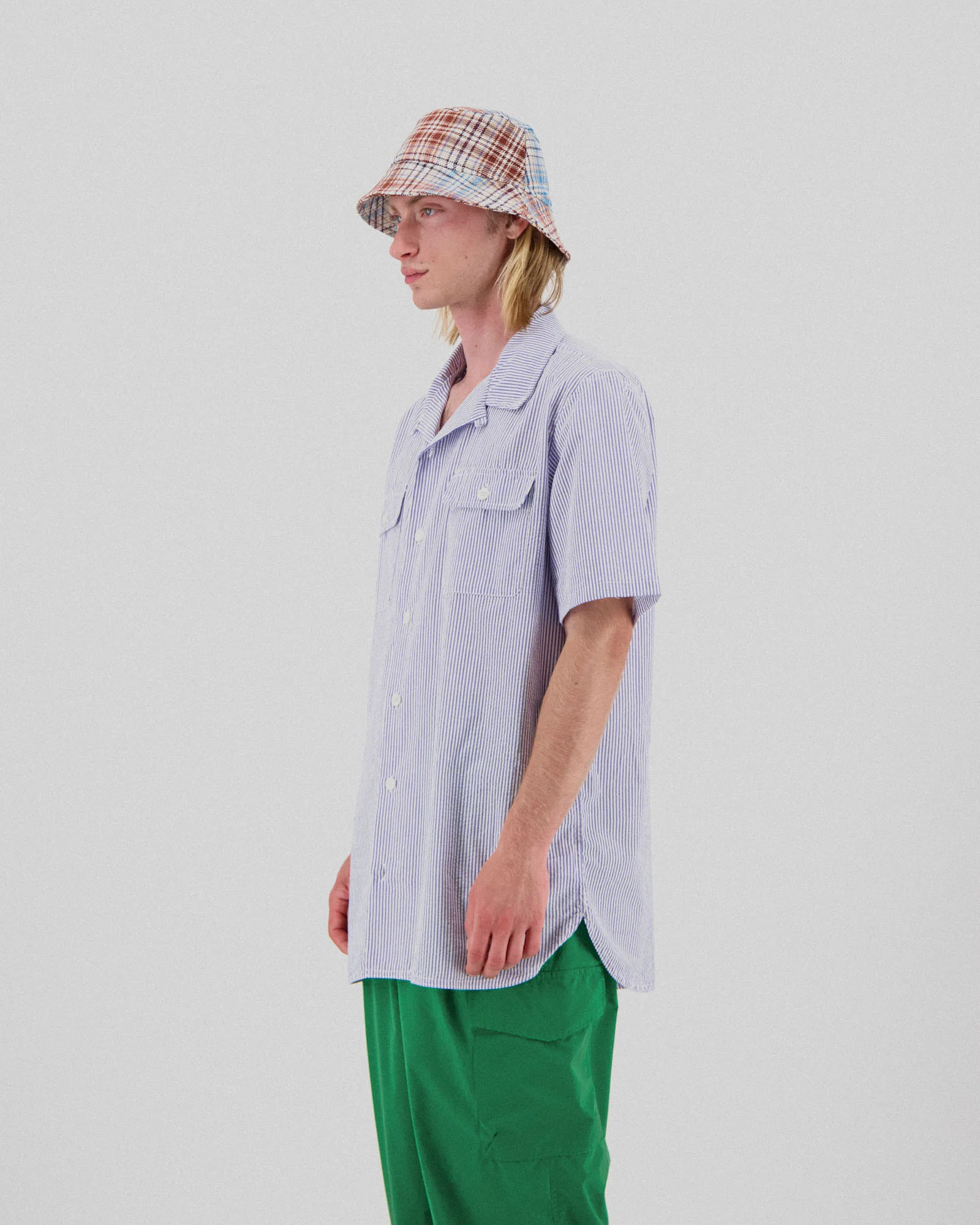 Dream On Dreamer Hat - Japanese Twill Check - Sand - Image 3