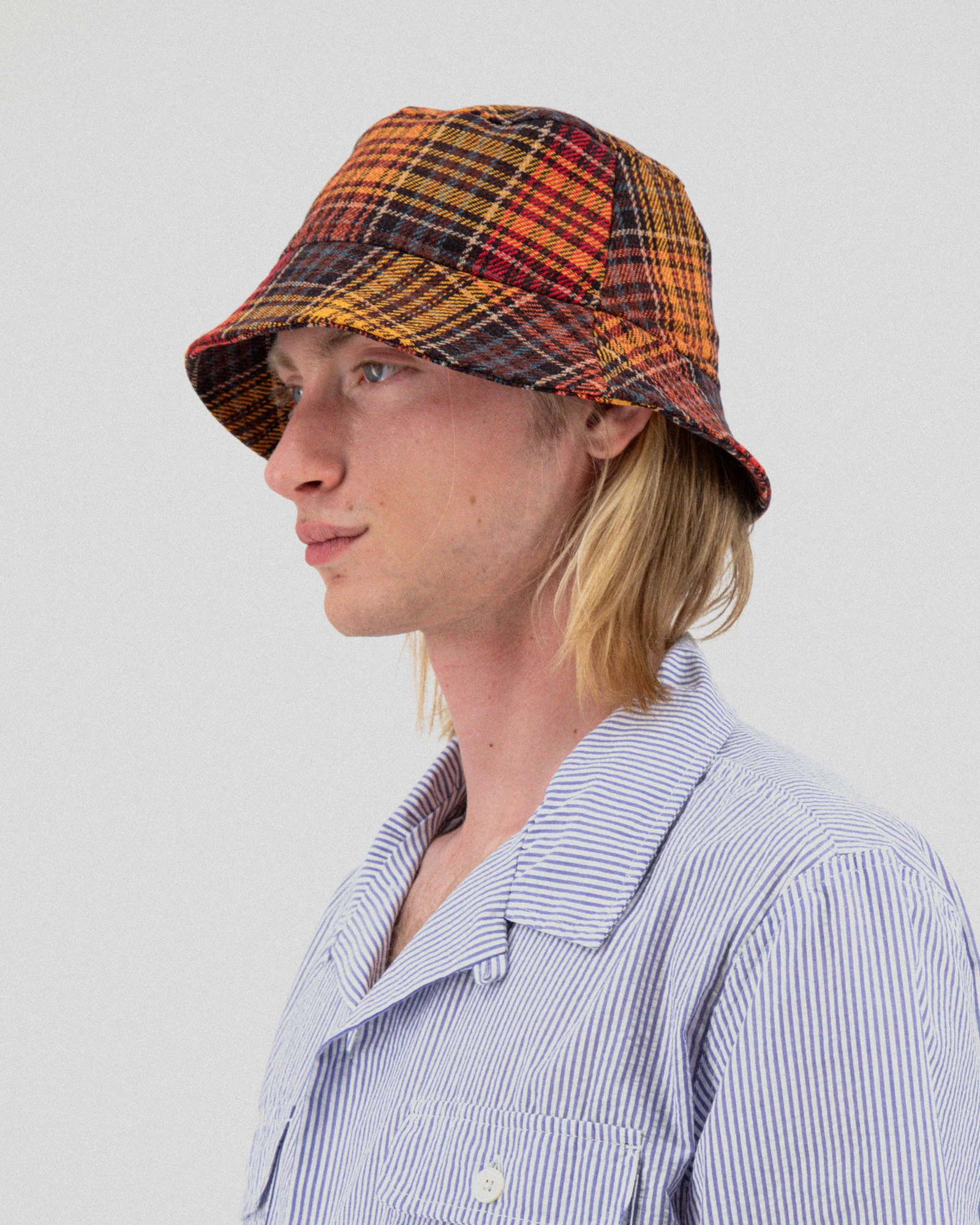Dream On Dreamer Hat - Japanese Twill Check - Spaced Up - Image 3