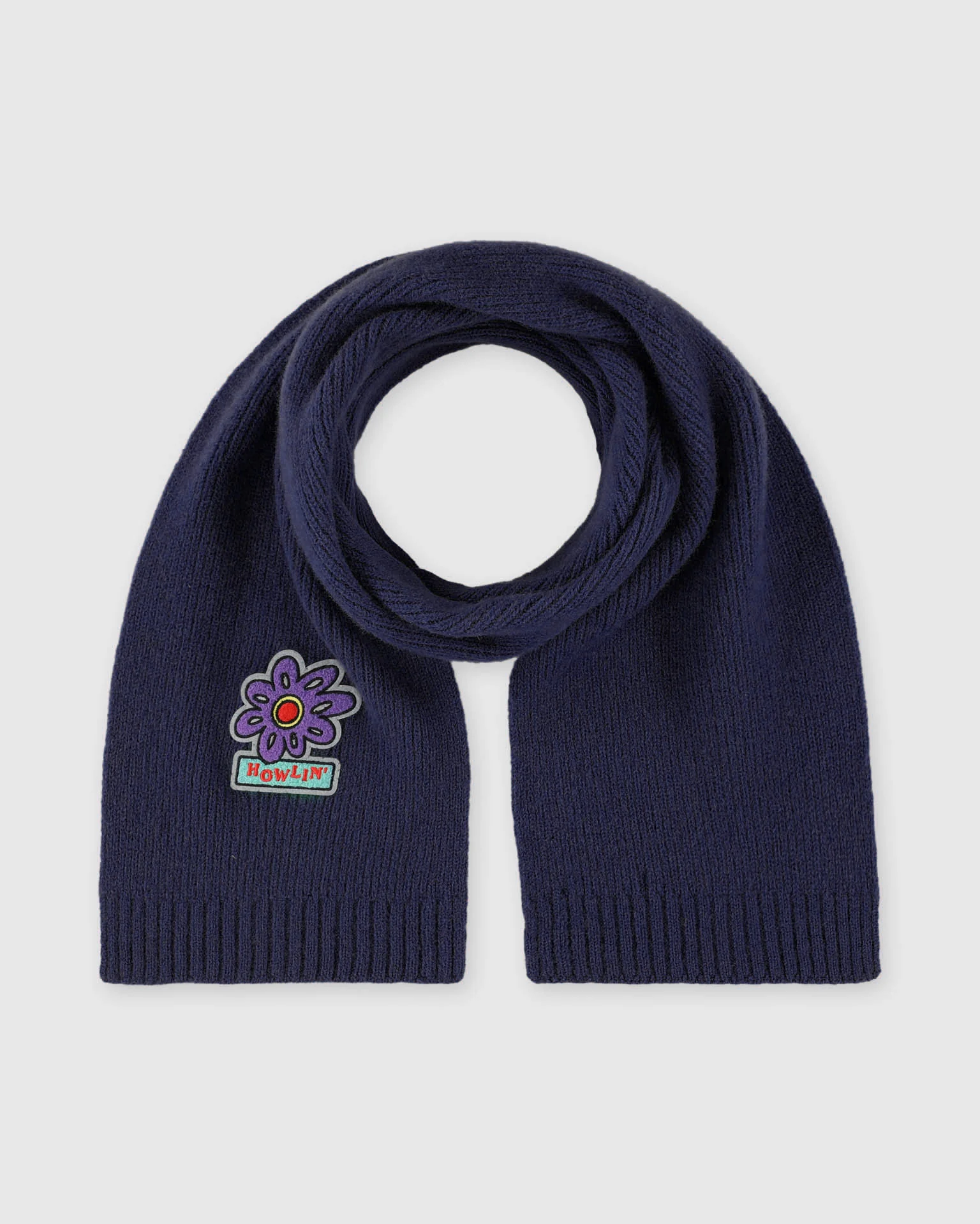 Flower Scarf - Navy - Image 2