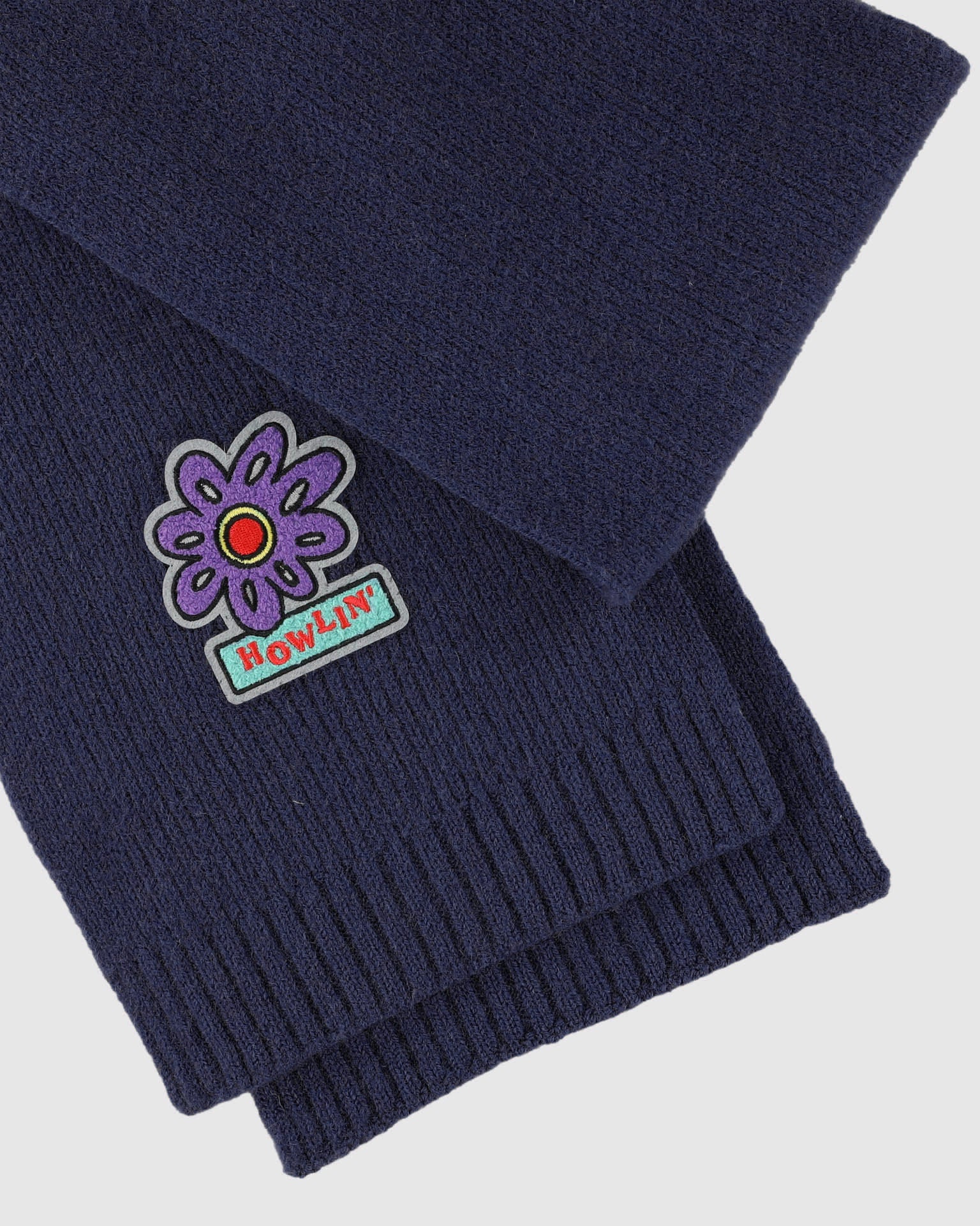 Flower Scarf - Navy - Image 3