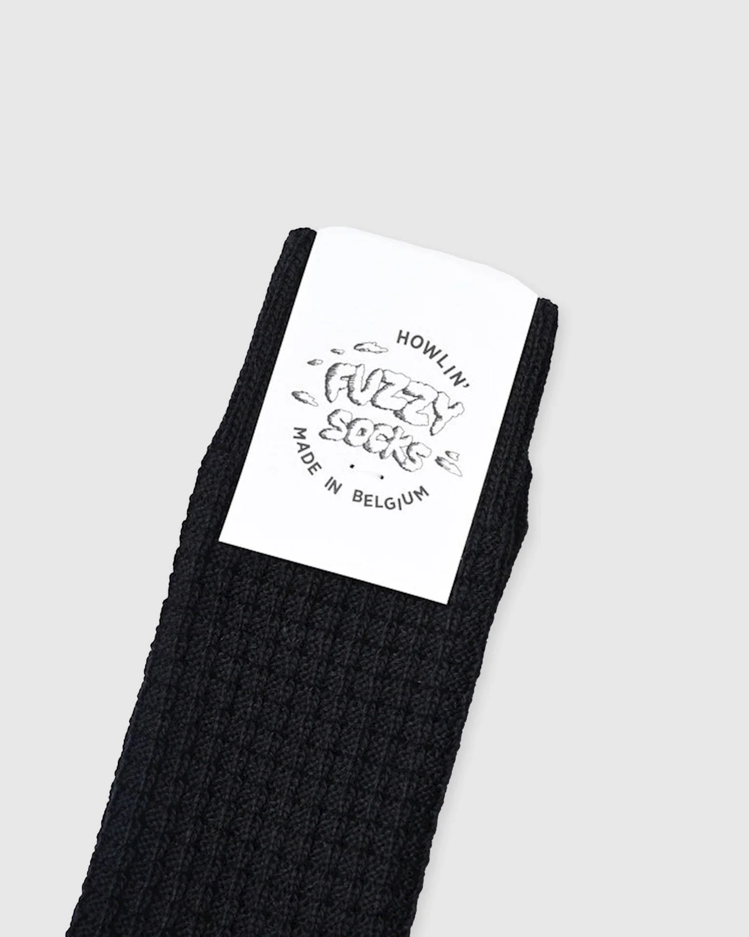 Fuzzy Waffle Socks - Black - Image 2