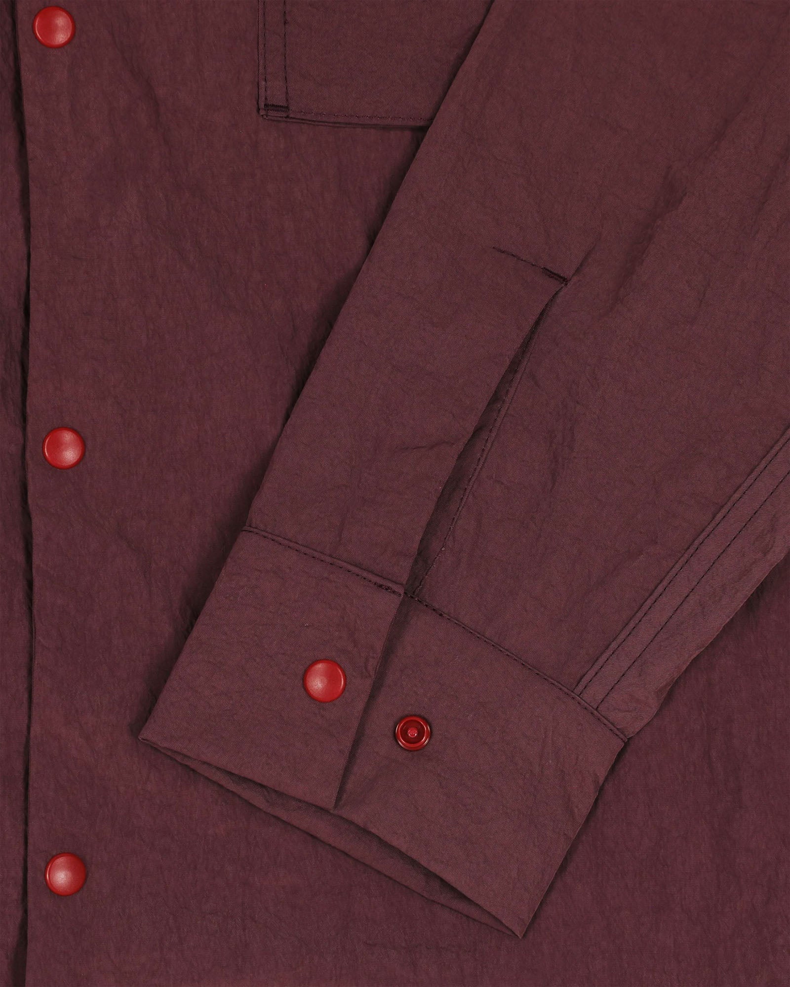Hidden Shirt - Grungy Japanese Nylon Twill - Burgundy - Image 3