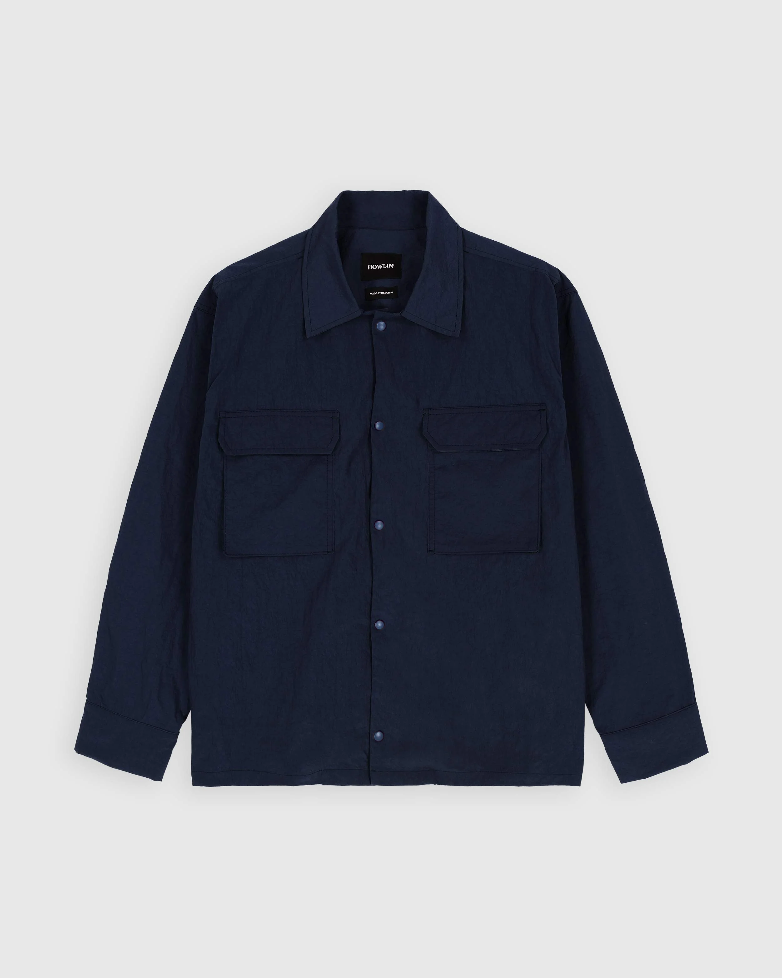 Hidden Shirt - Grungy Japanese Nylon Twill - Deep Navy