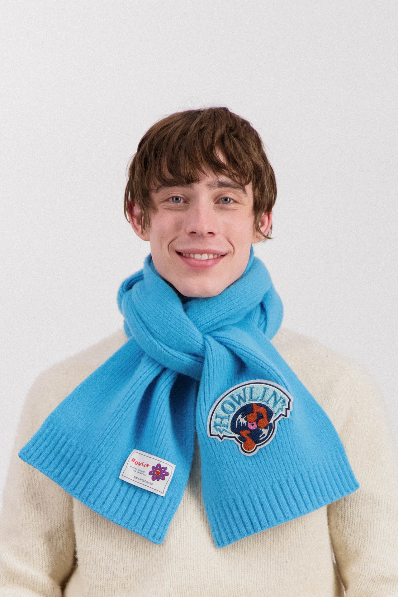 Howlin’ Music Badge Scarf - Aquamarine - Image 2