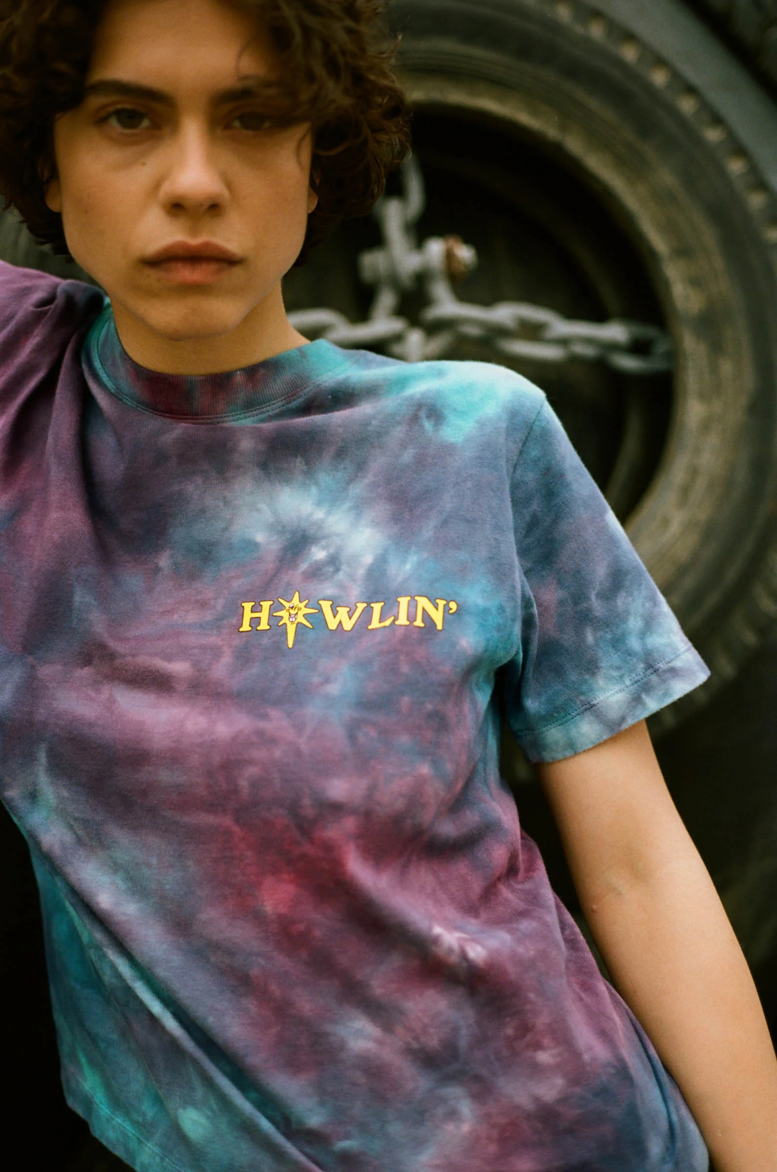 Howlin' Tie Dye T-shirt - Short Sleeve - Night Mix (Women) - Image 2