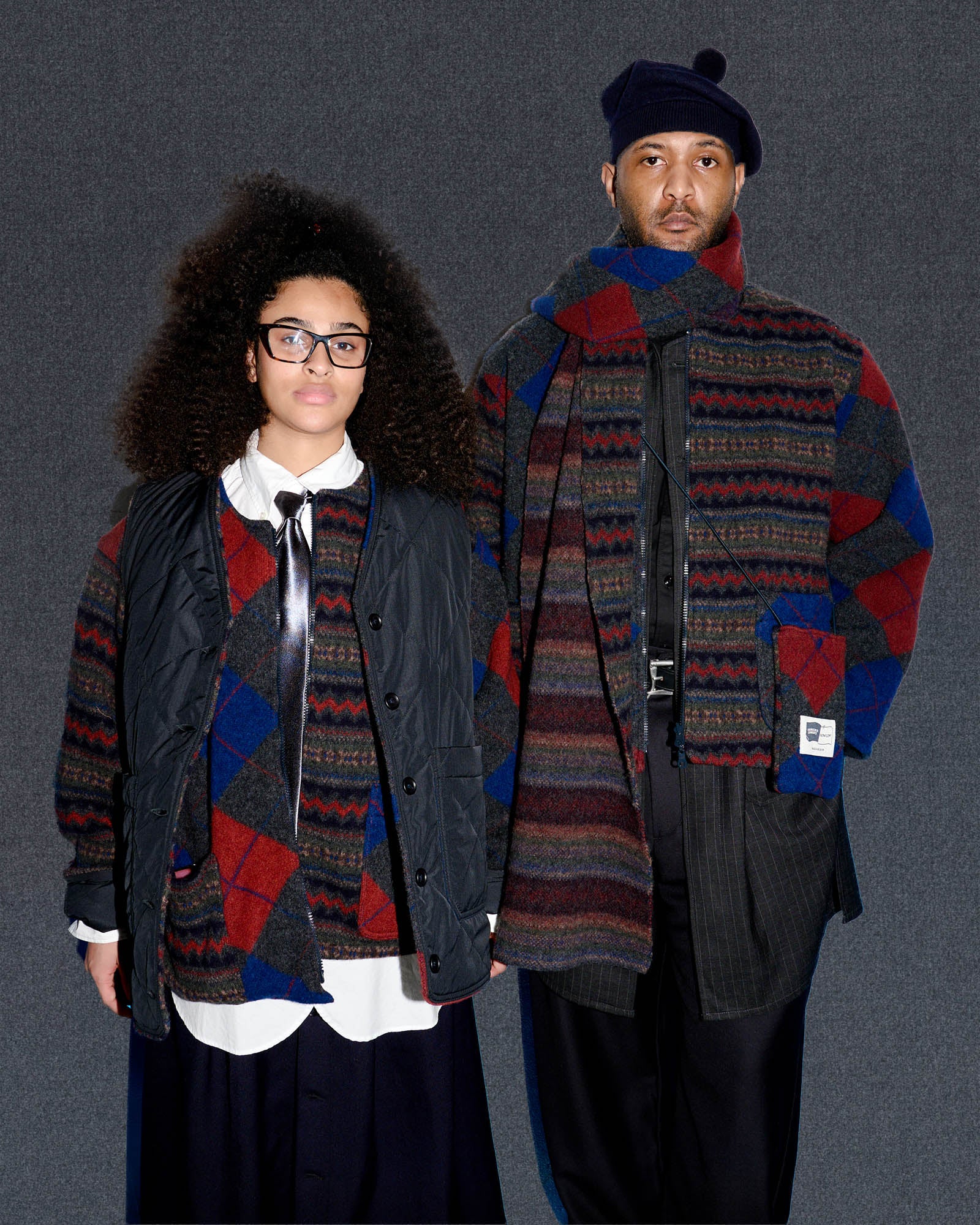 Howlin' x Engineered Garments - Argyle Mixed Scarf - Image 6