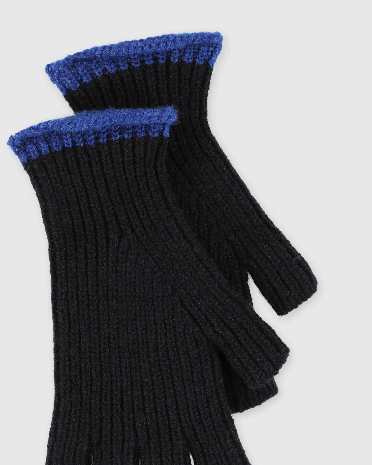 Lost My Fingers Ribbed Gloves - Navy - Image 2