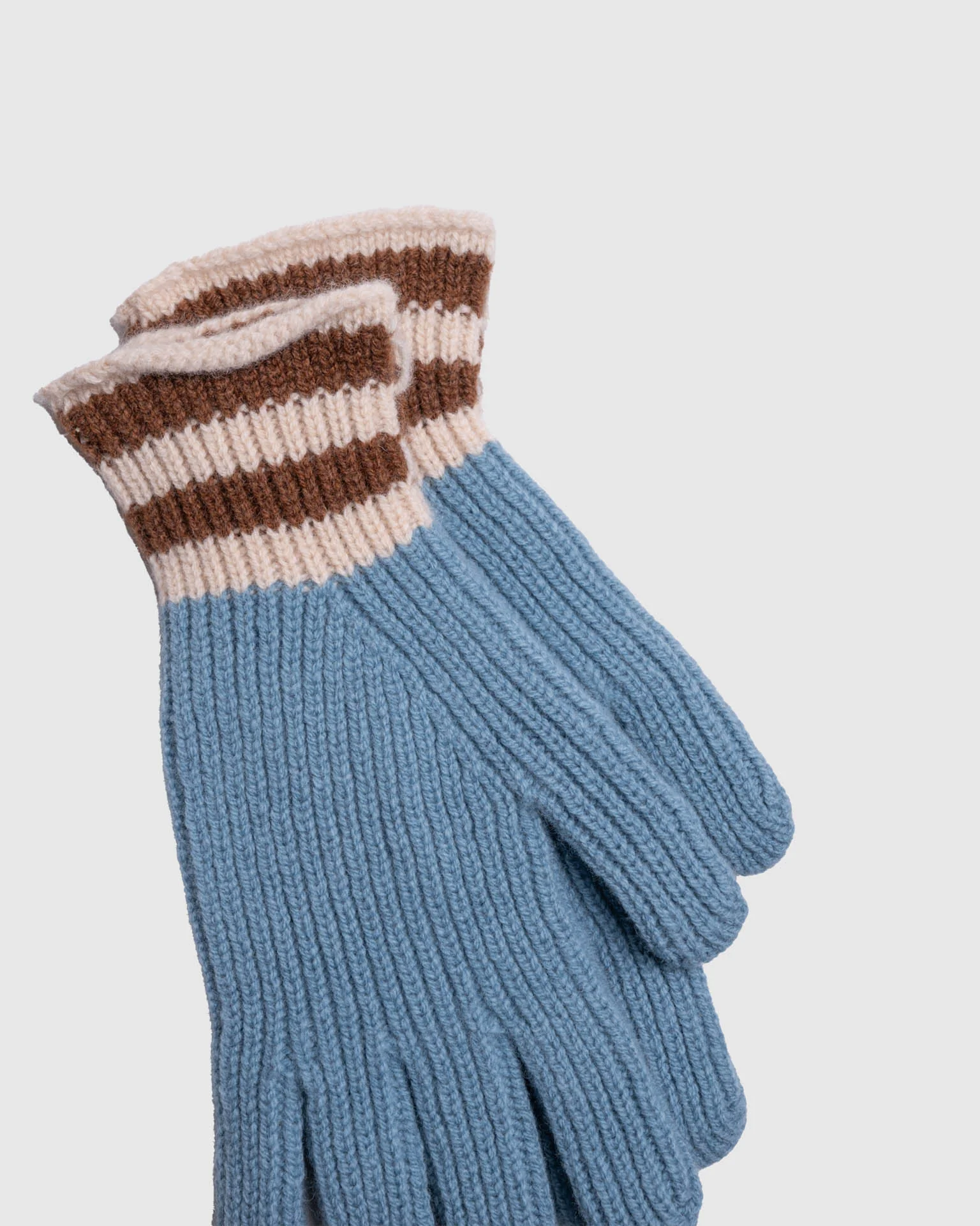 Love My Ribbed Gloves - Soft Blue - Image 2