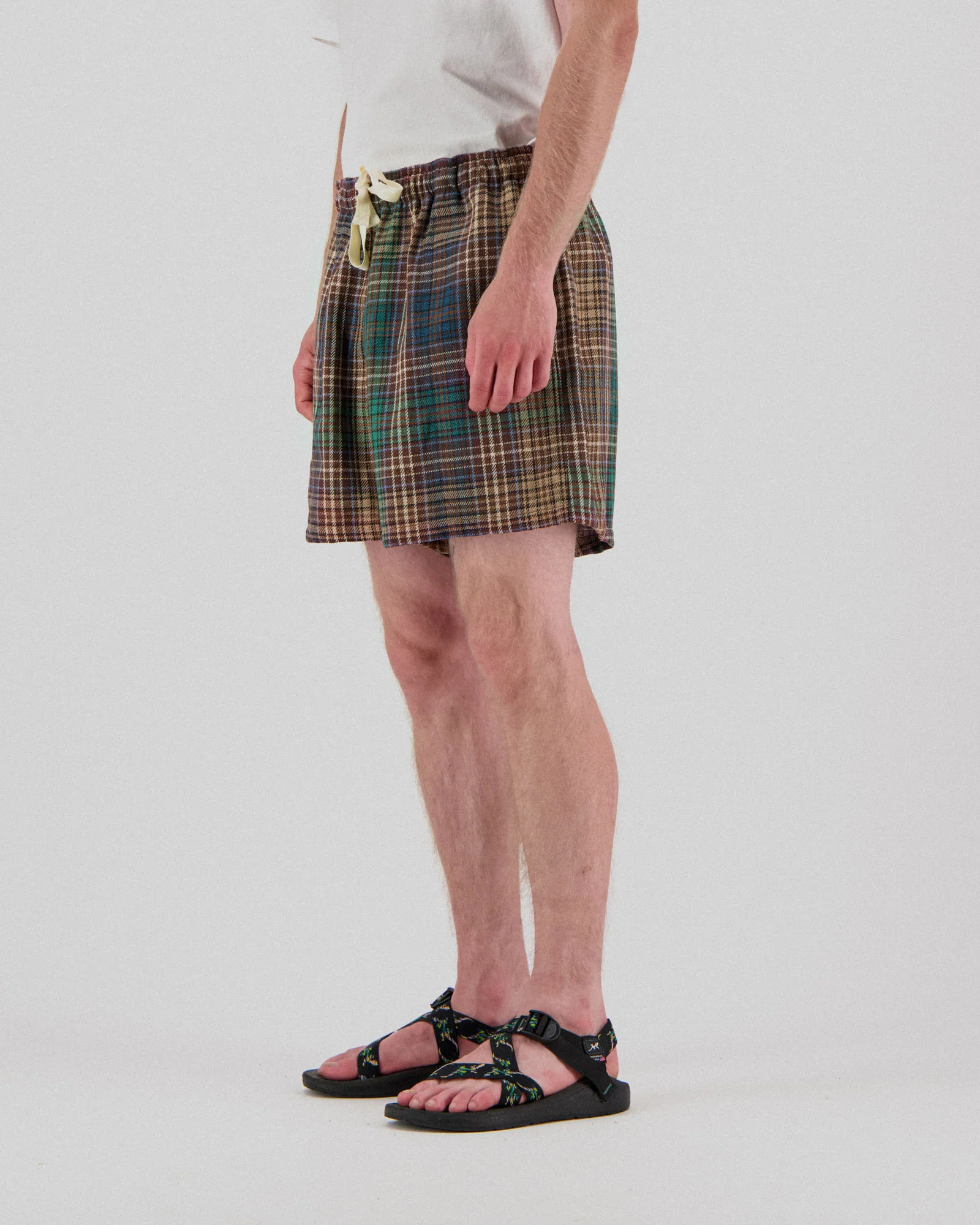 Magic Shorts - Japanese Twill Check - Brown - Image 2