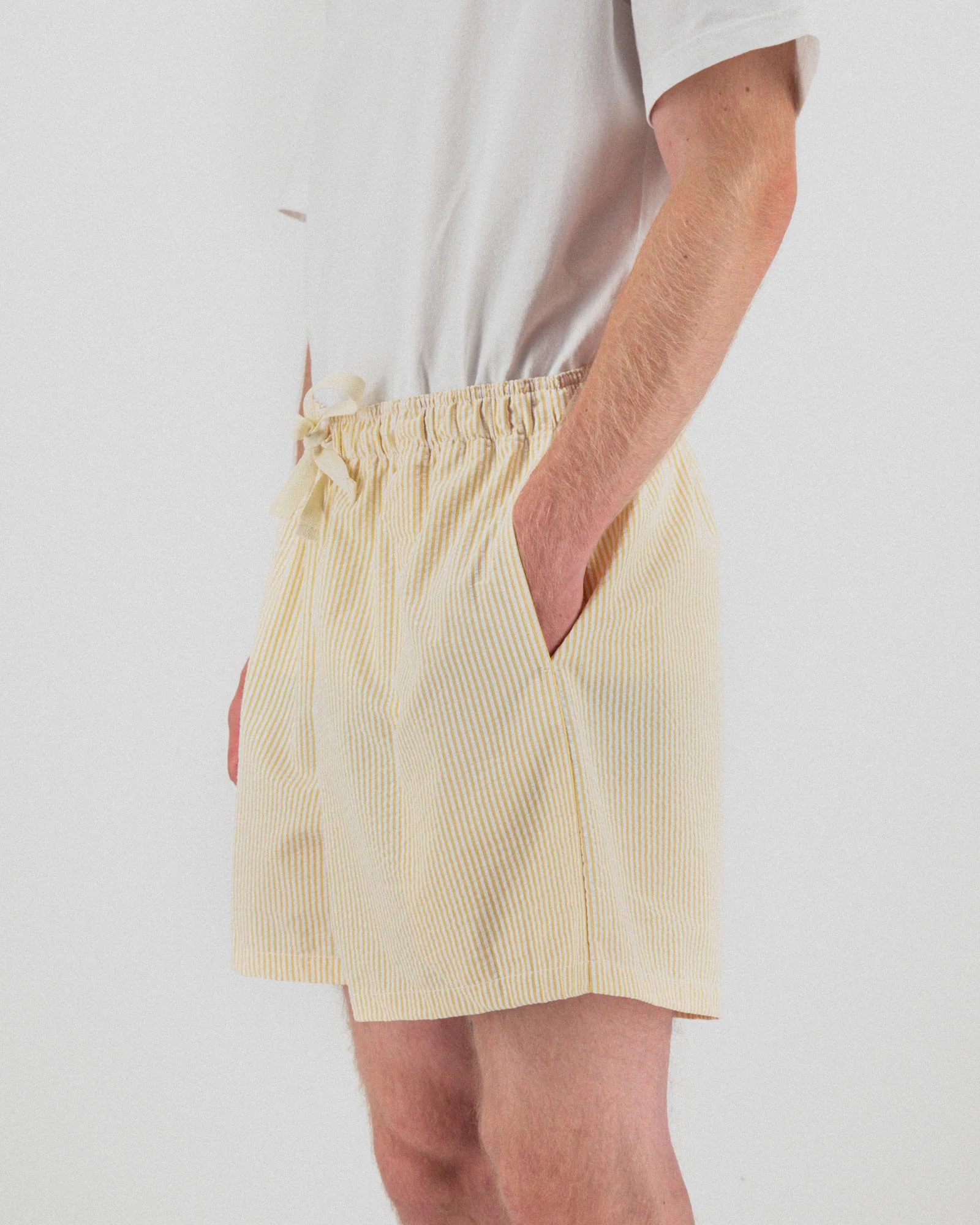 Magic Shorts - Seersucker Stripes - Butter In The Sun - Image 3