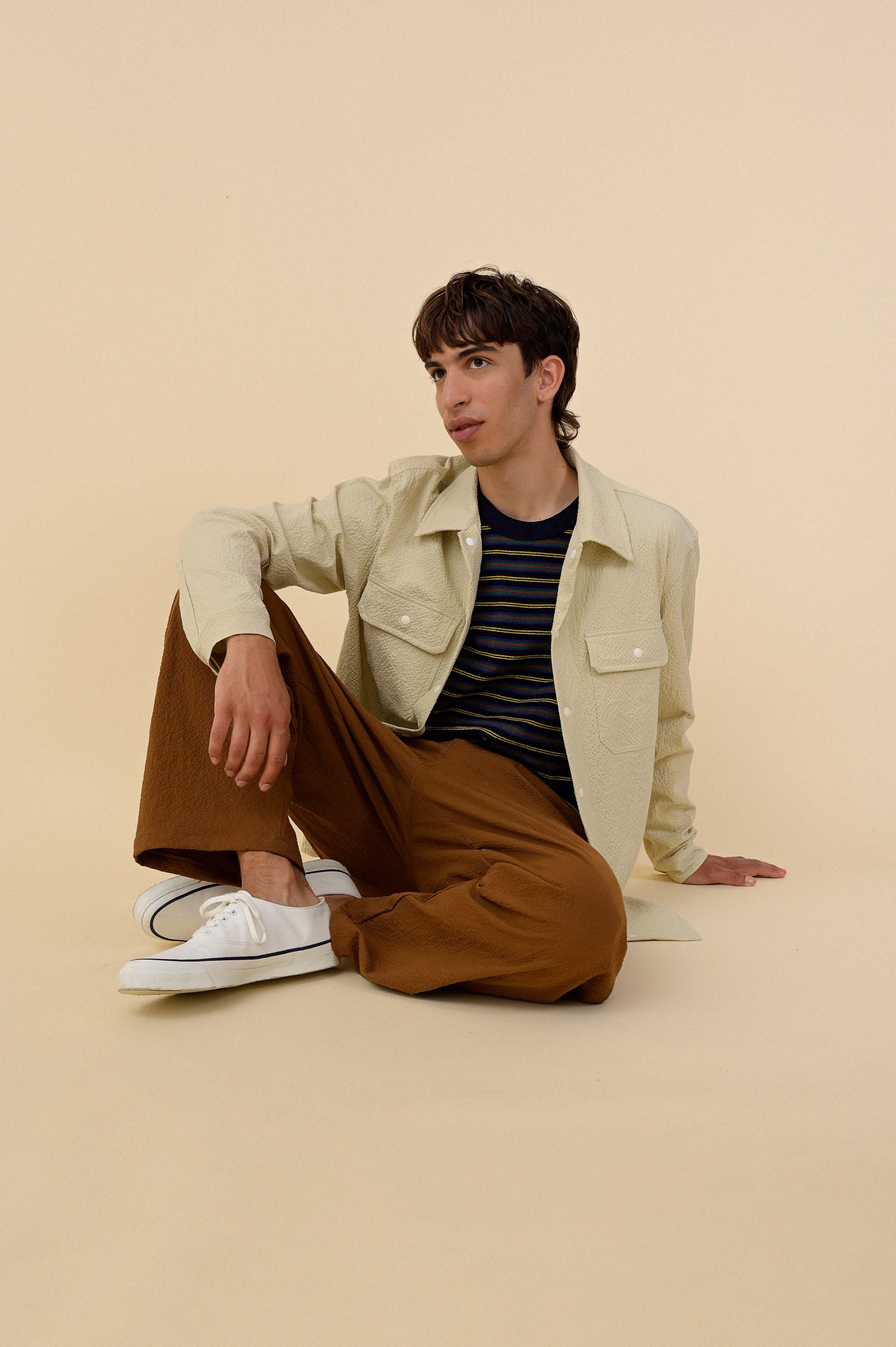 Magic Work Shirt - Ecru Seersucker - Image 6