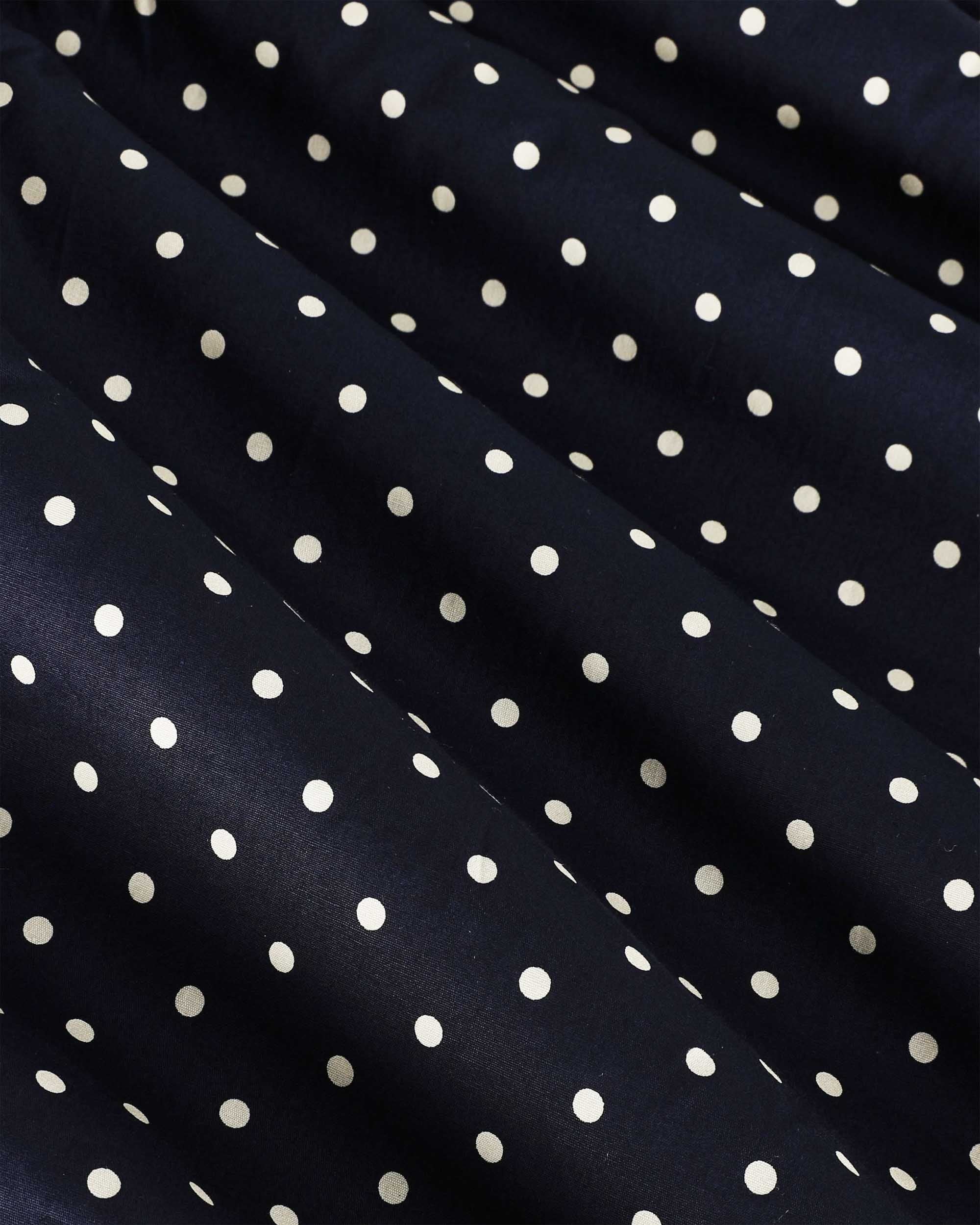 Magic Woven Scarf - Japanese Polka Dots - Navy - Image 2