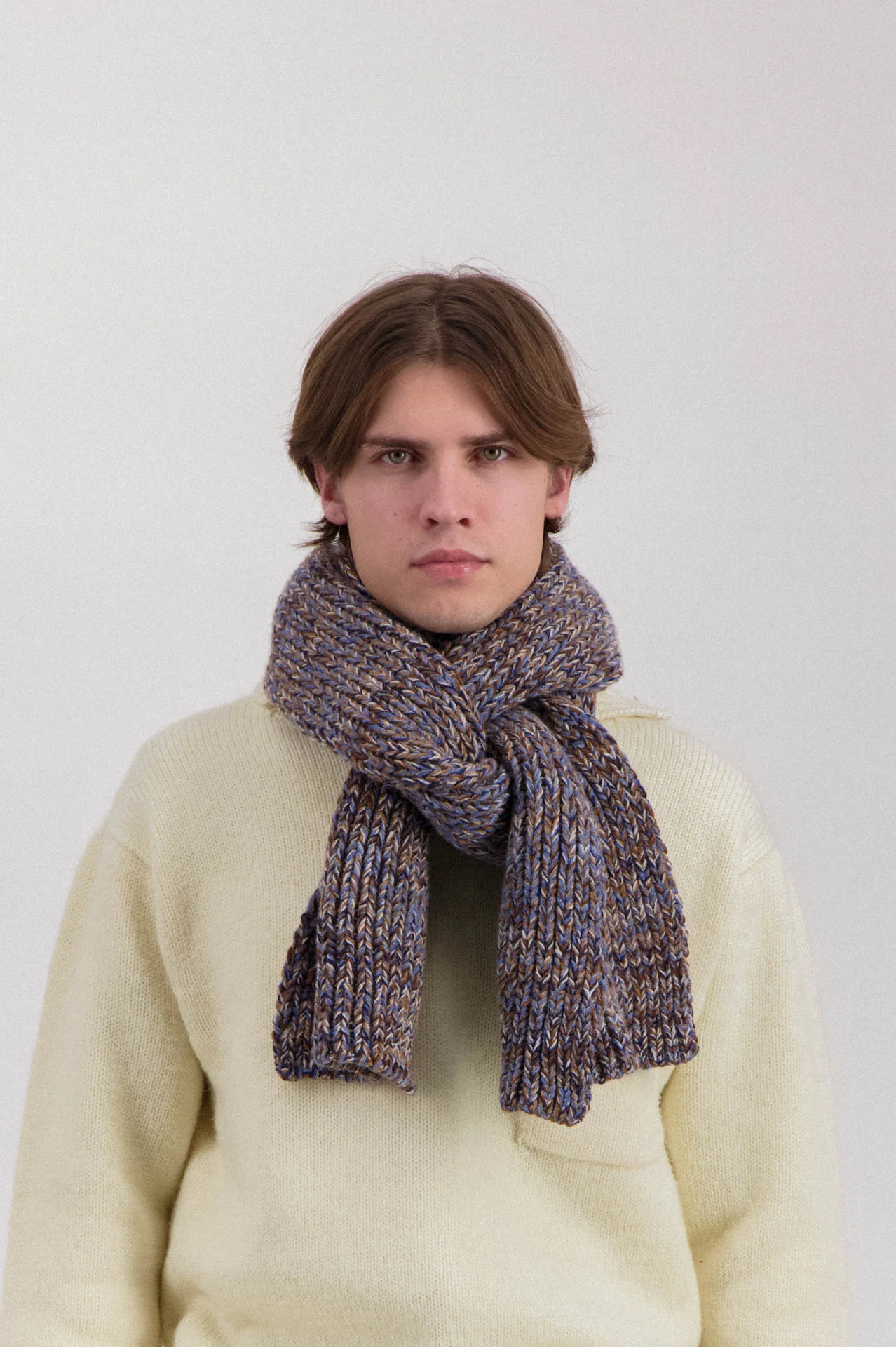 Marled Fantasies Scarf - Jeans Mix - Image 2