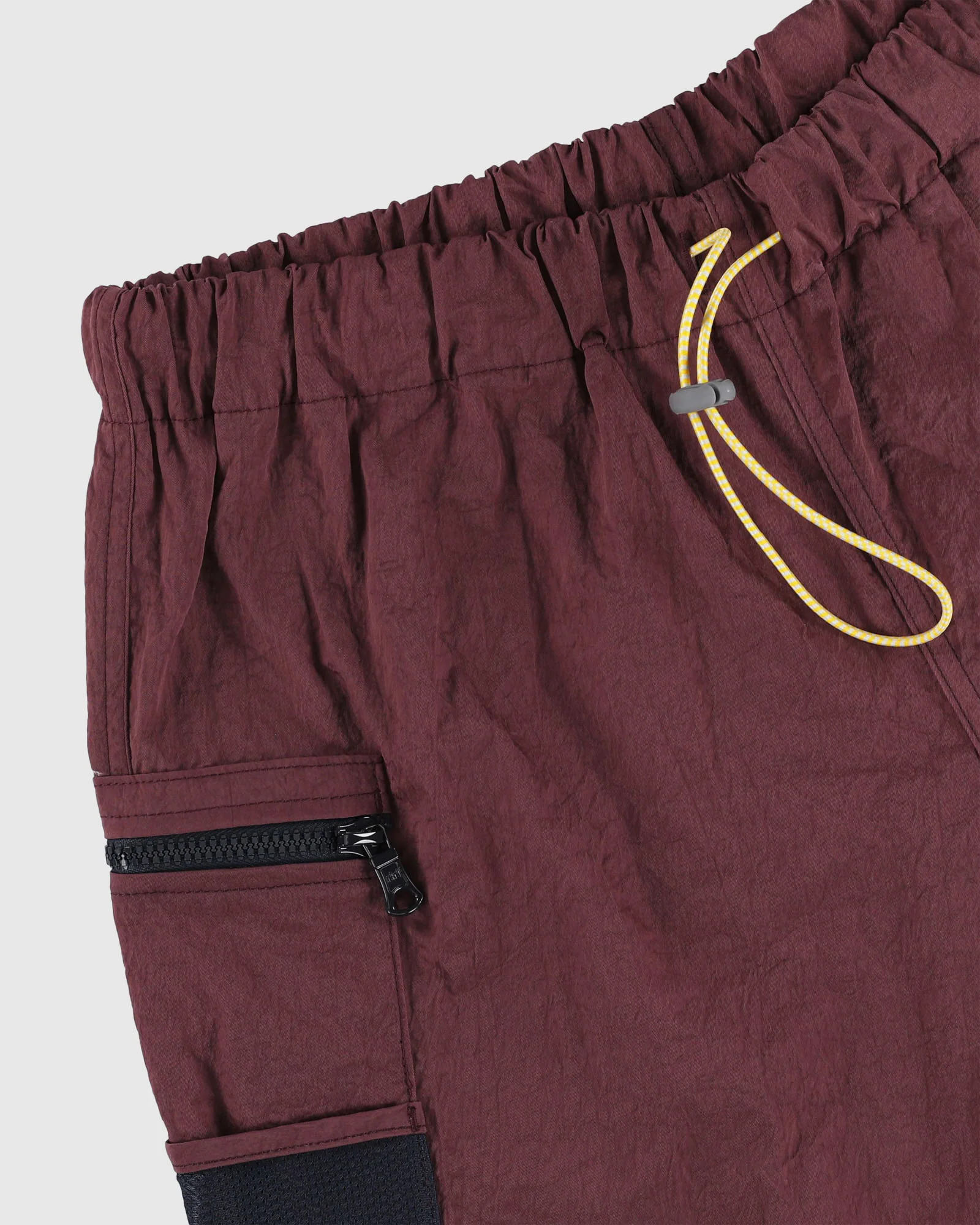 Outer Shorts - Grungy Japanese Nylon Twill - Burgundy - Image 5