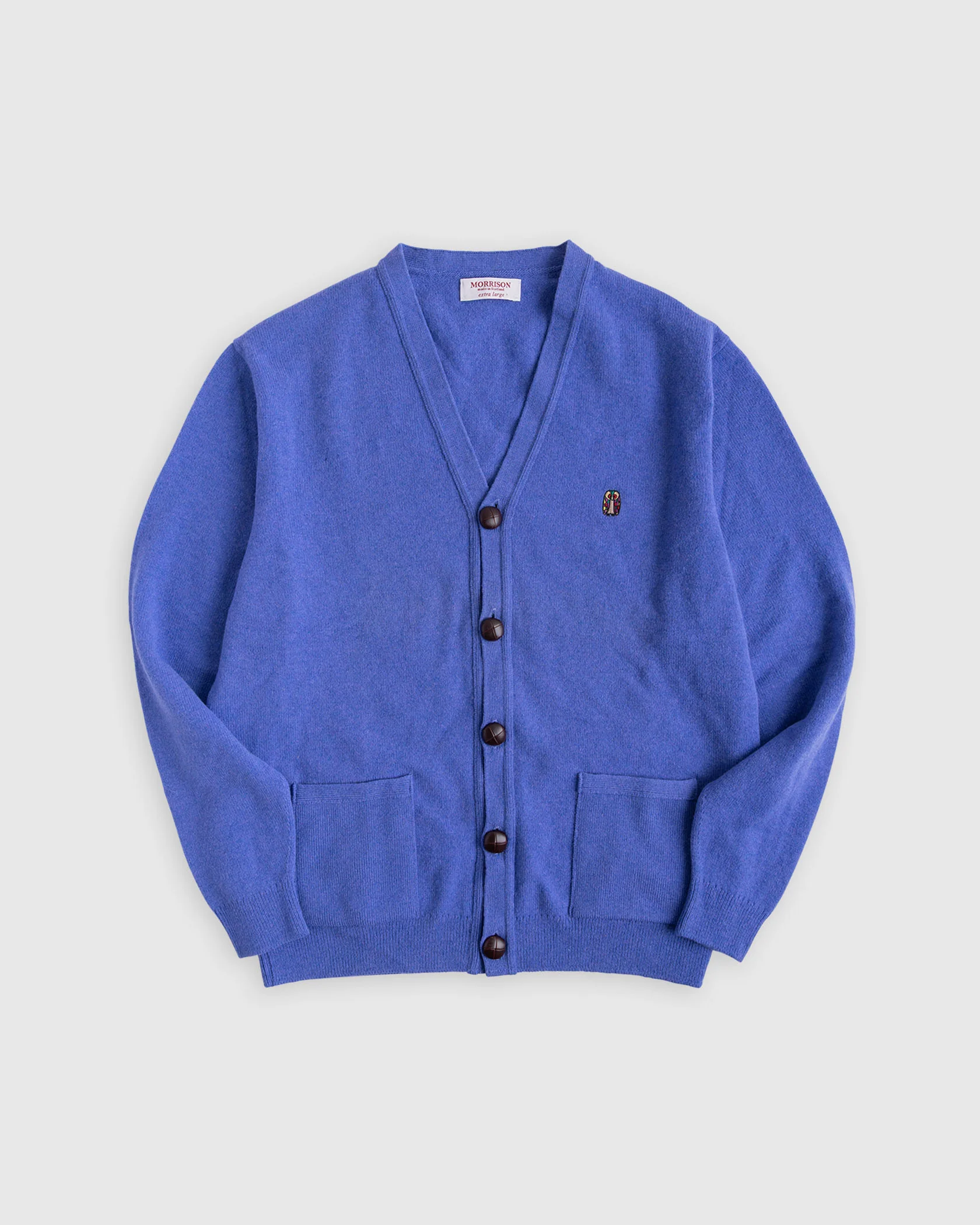 Owl Cardigan - Soft Blue