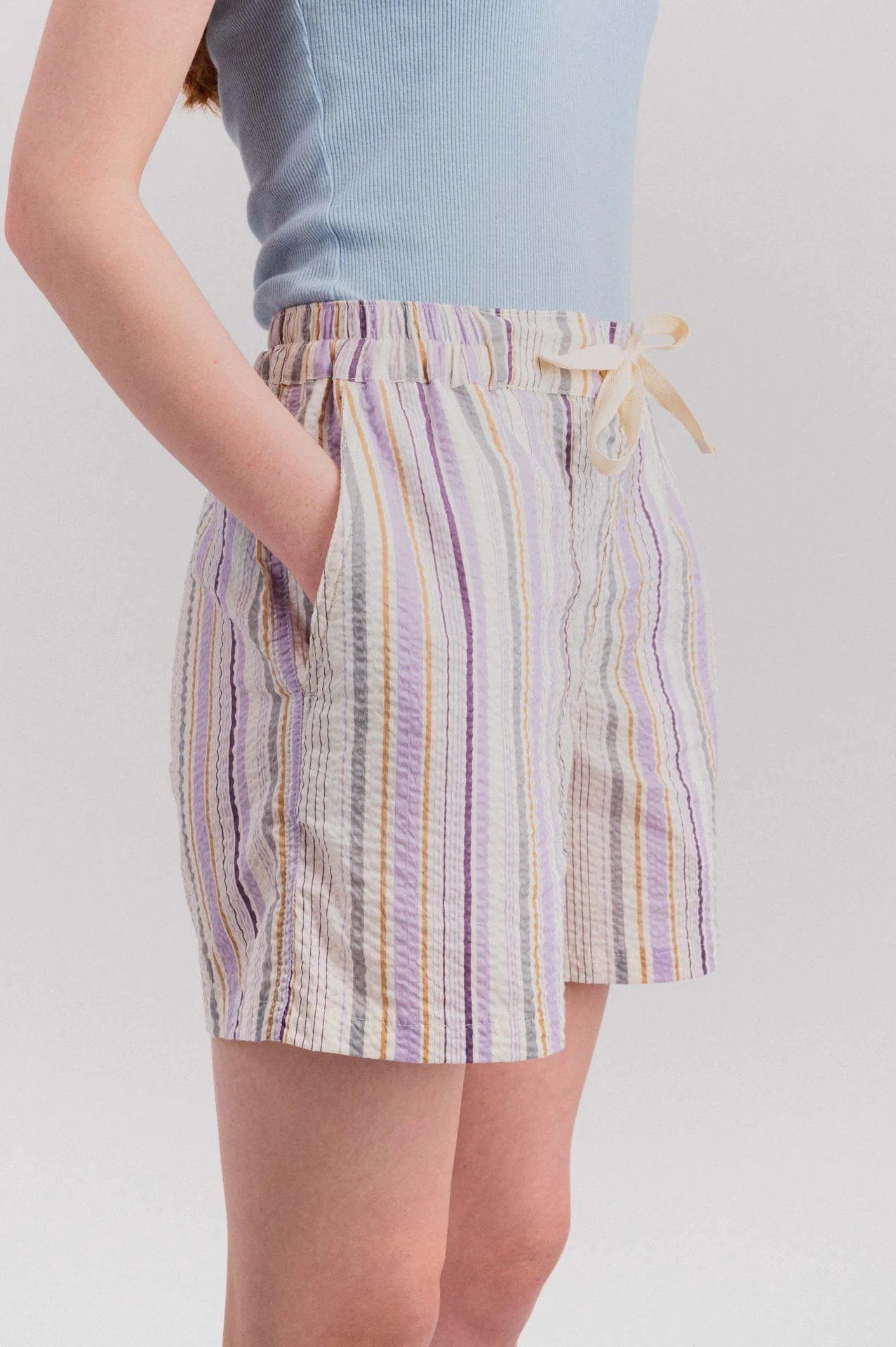 Private Shorts - Fantasy - Violet Stripes (Women) - Image 3