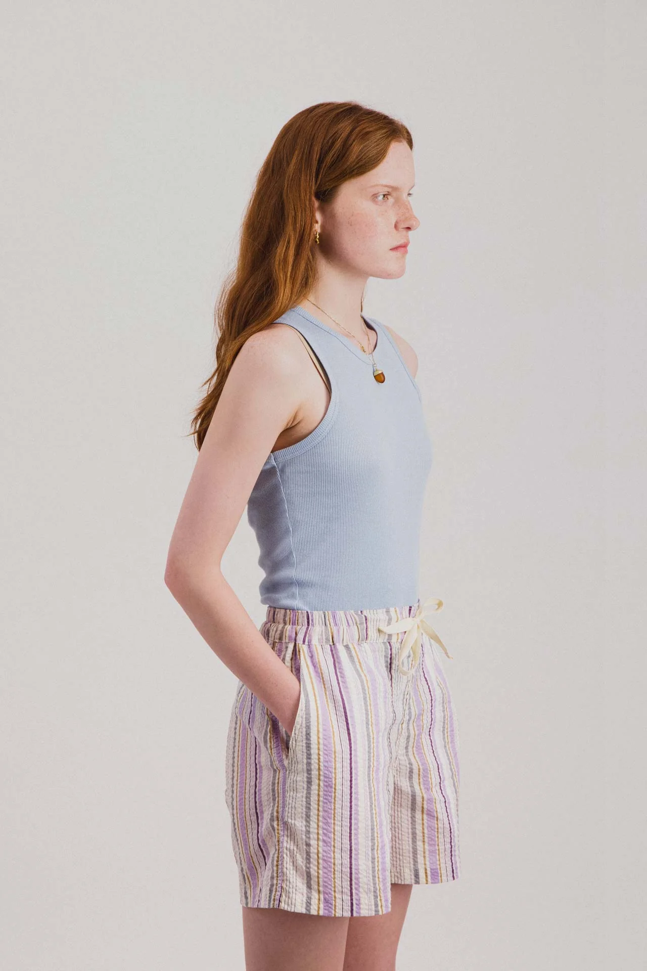 Private Shorts - Fantasy - Violet Stripes (Women) - Image 4