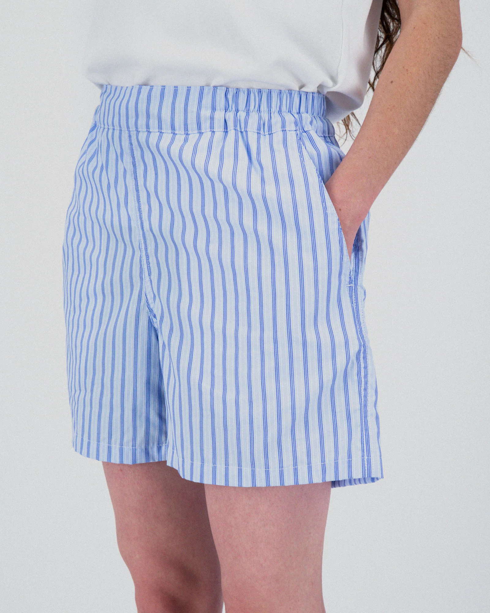 Private Shorts - Fine Stripes - Multi Blue (Women) - Image 4