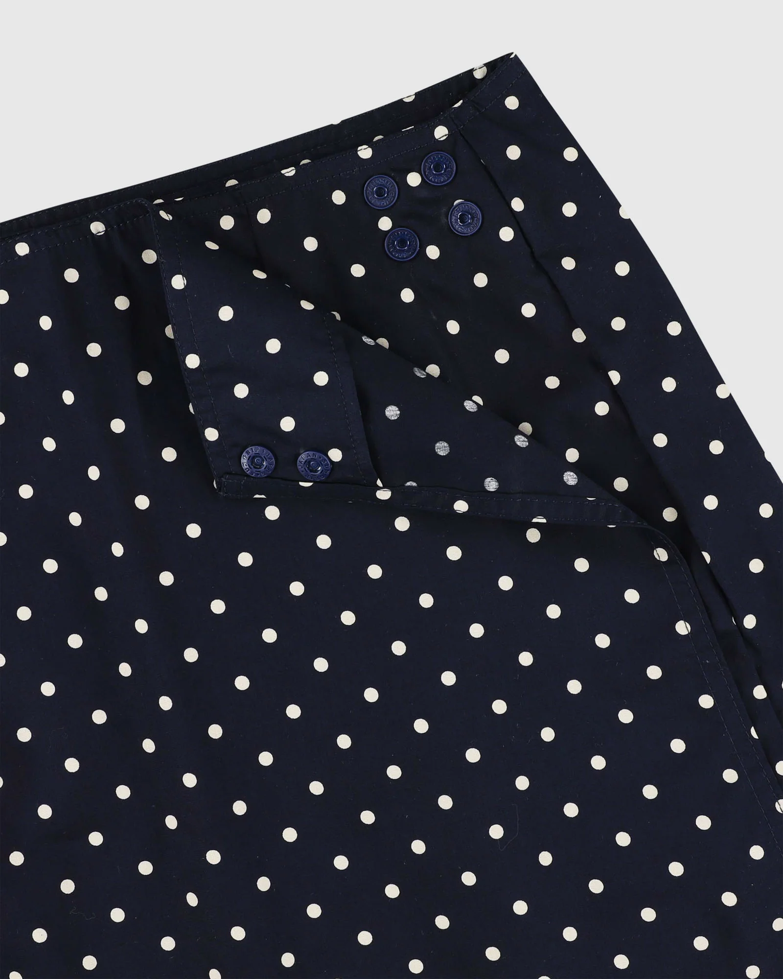Safe Skirt - Japanese Polka Dots - Navy (Women) - Image 3