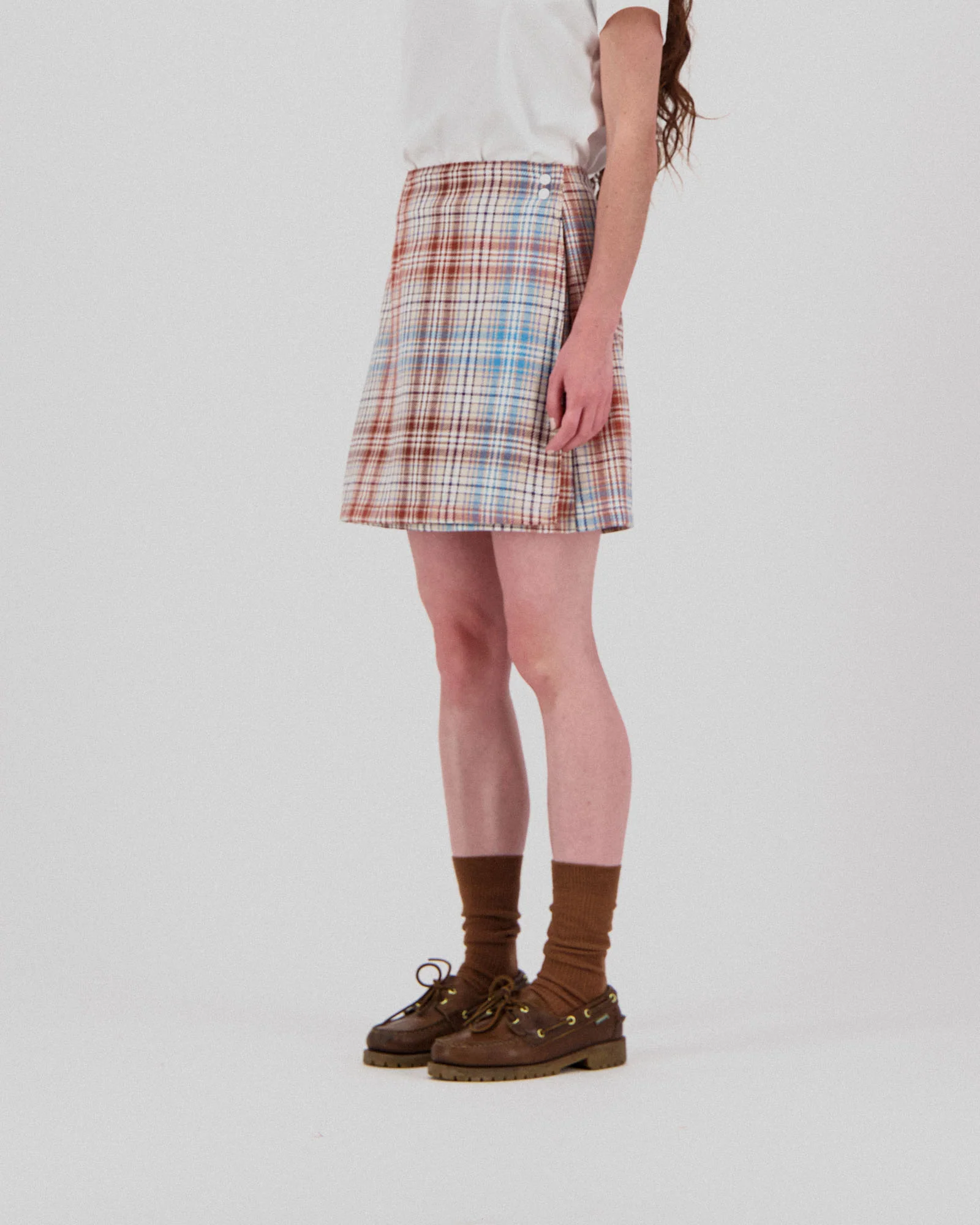 Safe Skirt - Japanese Twill Check - Sand (Women) - Image 2