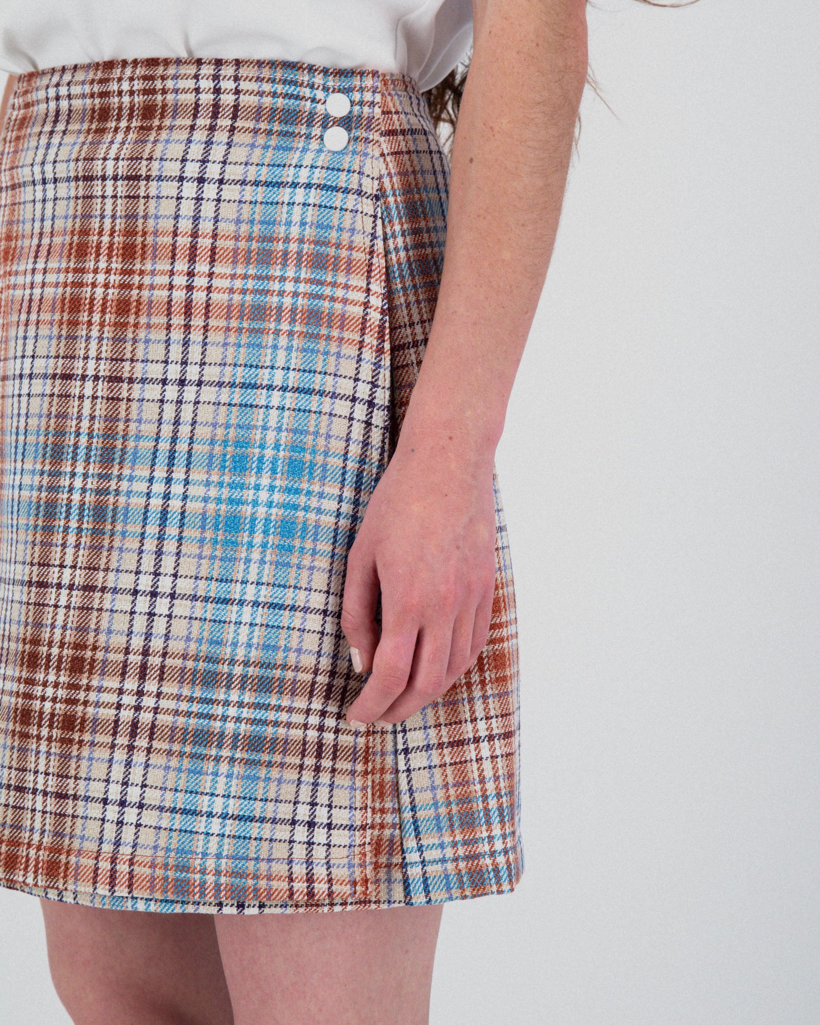 Safe Skirt - Japanese Twill Check - Sand (Women) - Image 3