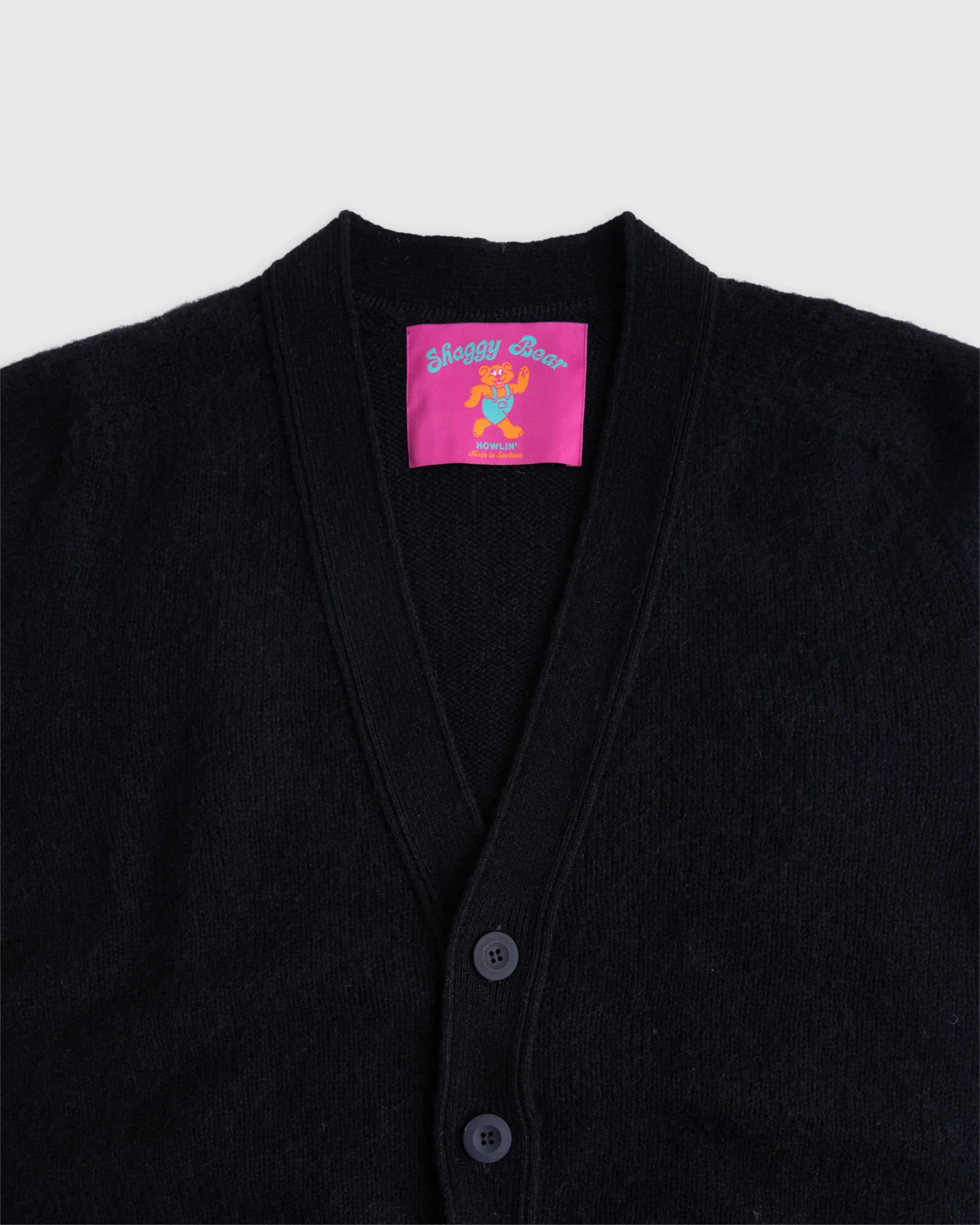 Shaggy Bear Cardigan - Black - Image 2