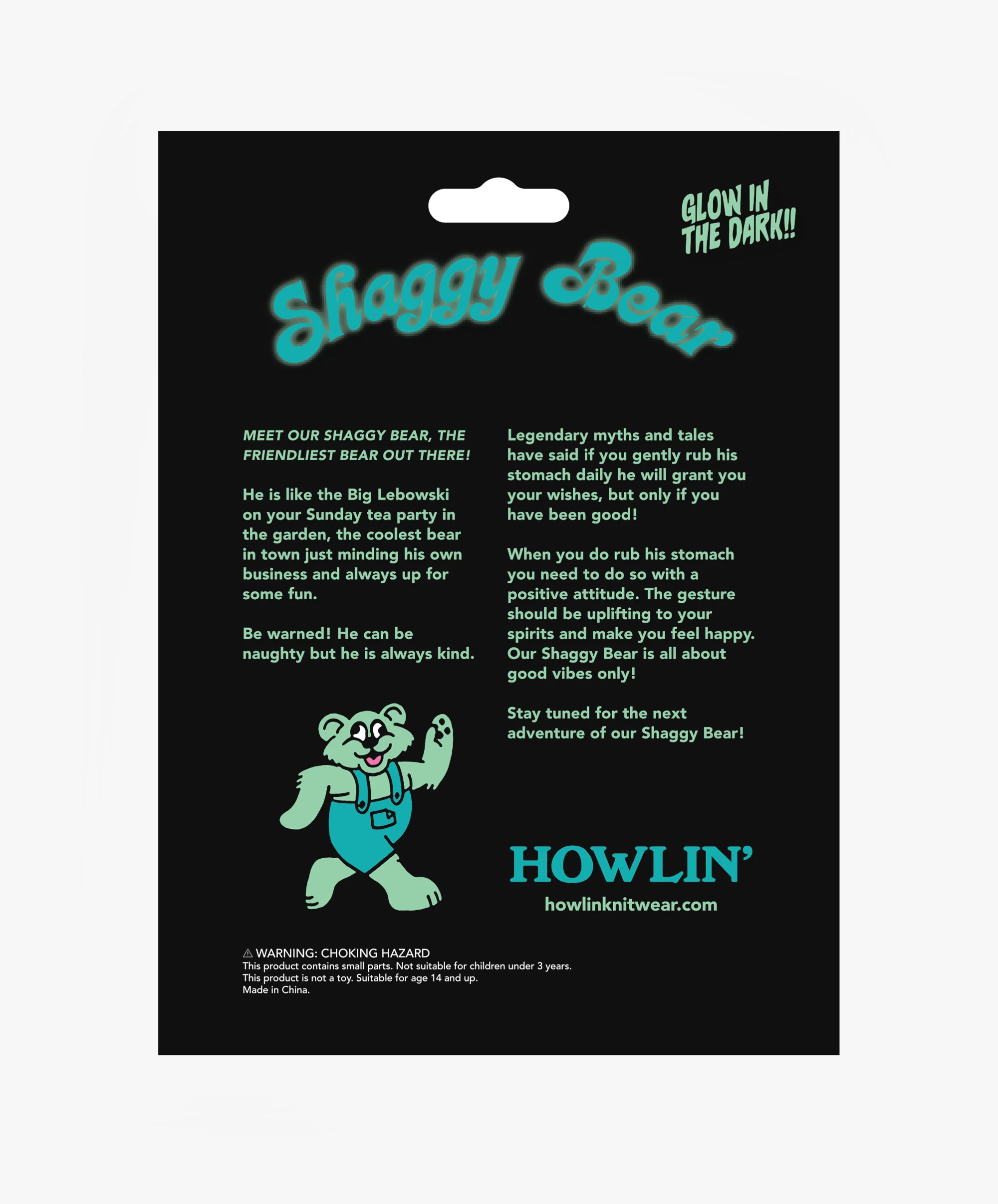 Shaggy Bear Keychain Glow In The Dark *Limited edition* - Image 4