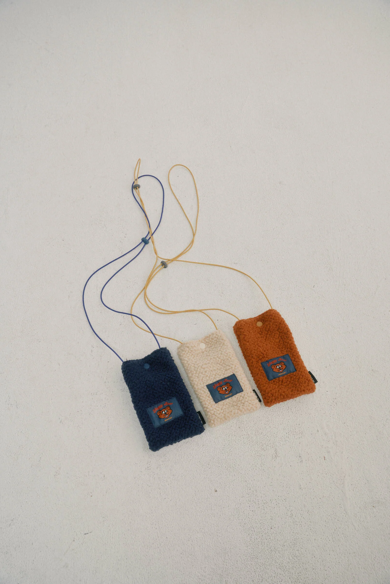 Shaggy Bear Pouch - Recycled Shearling Cognac - Image 4