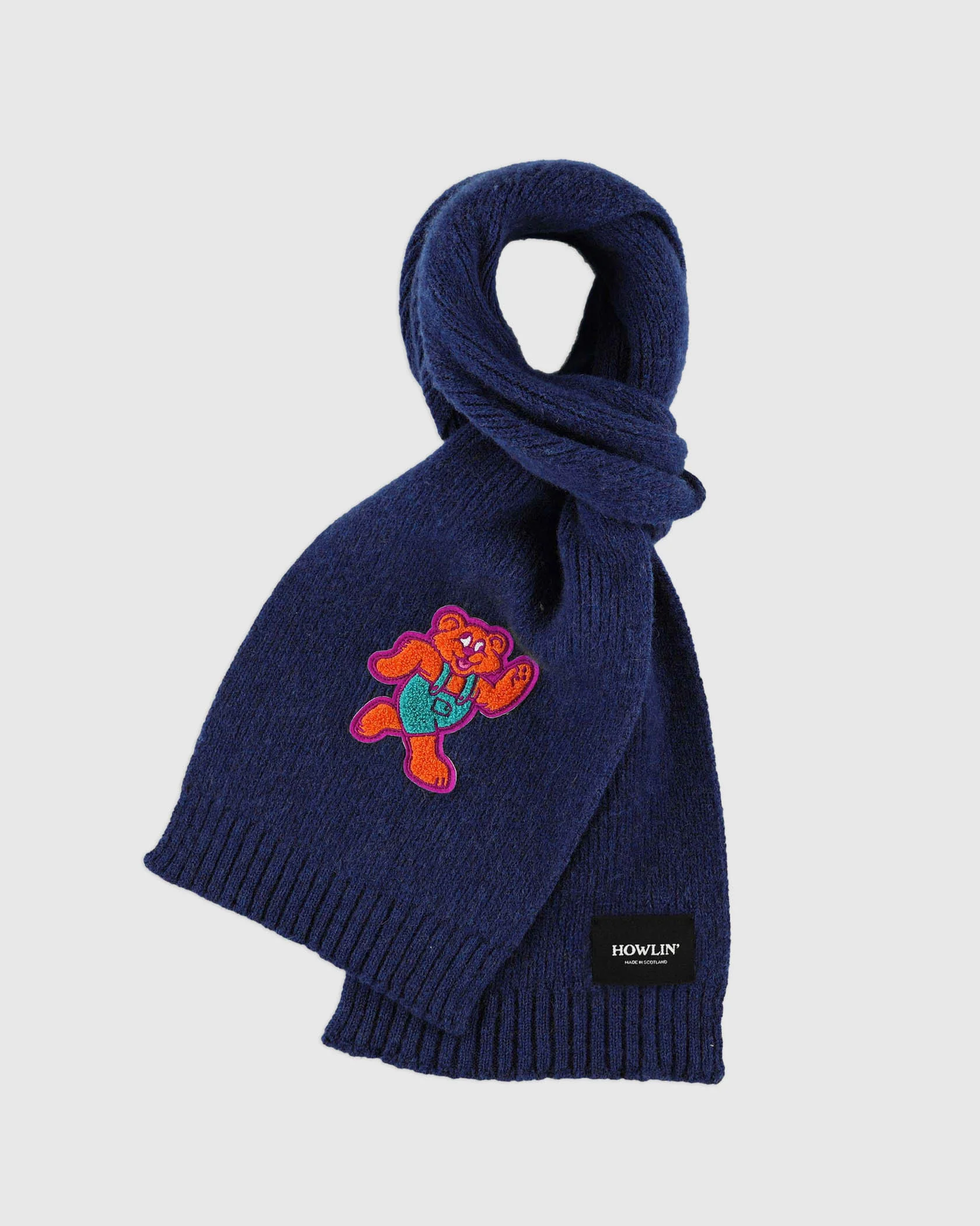 Shaggy Bear Scarf - Navy