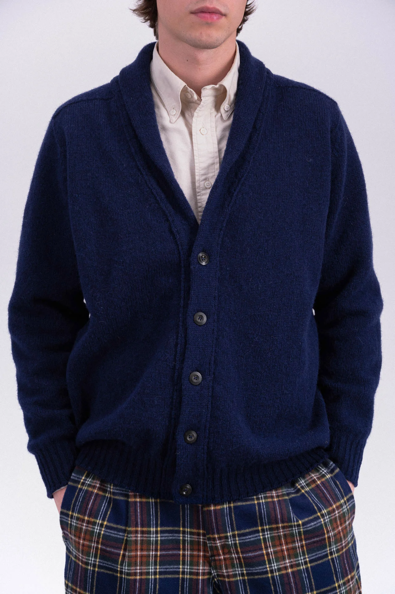 Shaggy Bear - Shawl Cardigan - Deep Blue - Image 3