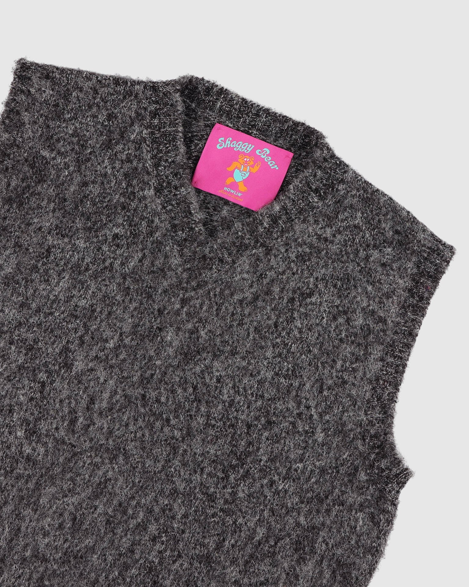 Shaggy Bear Slipover - Black Melange - Image 4