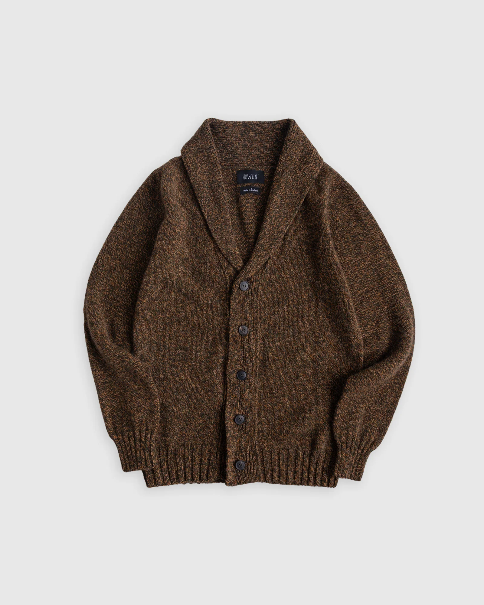 Shawl Cardigan- Brown Mix