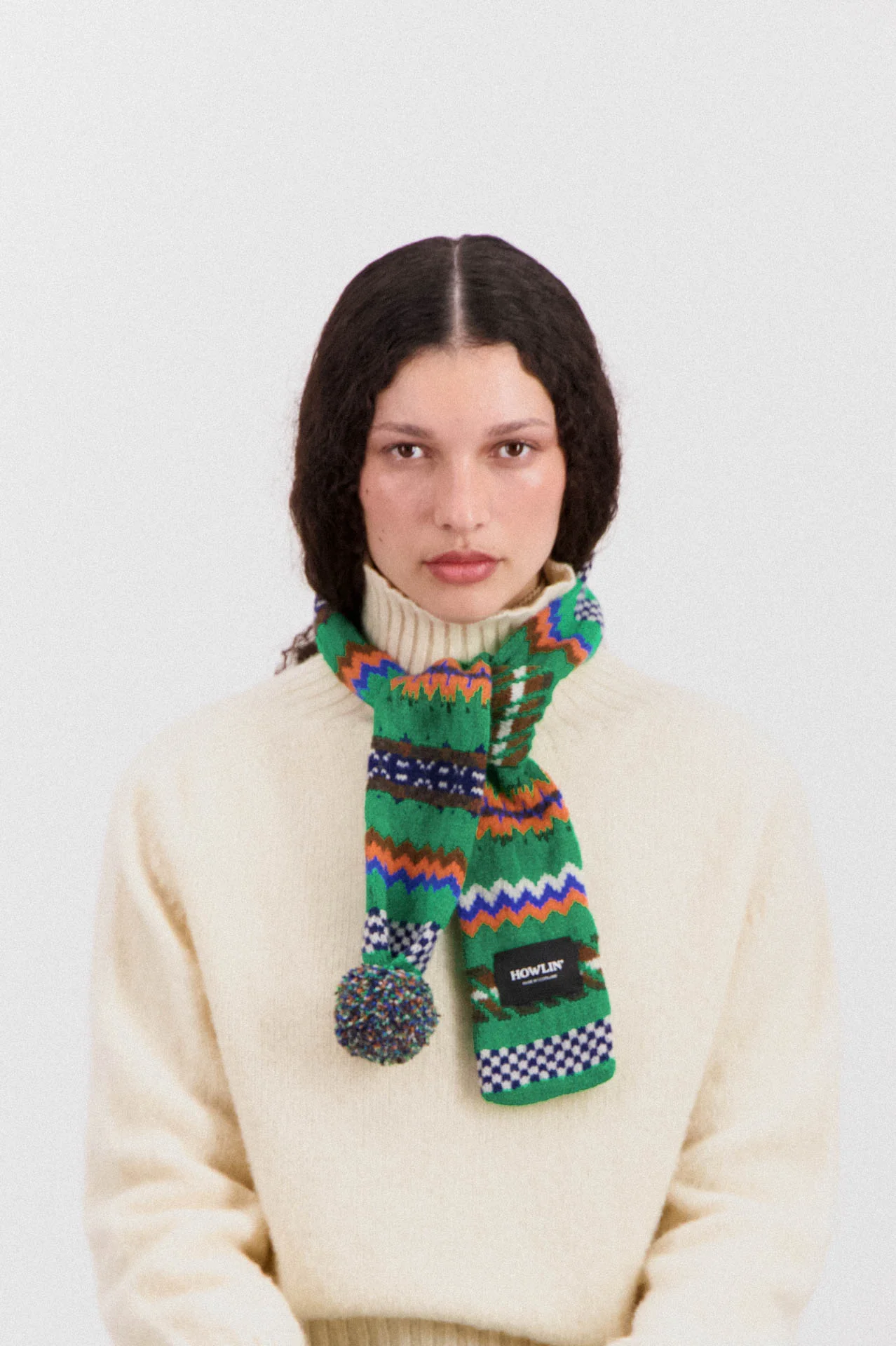 Small Woolen Wonder Scarf - Green Delight - Image 3
