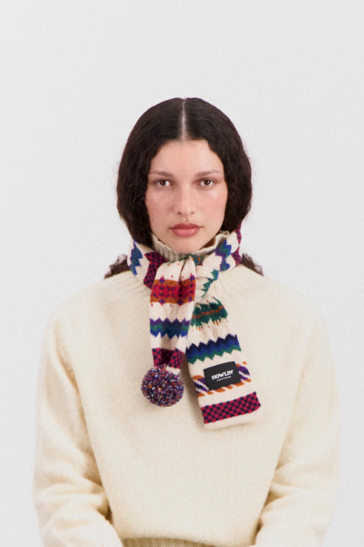 Small Woolen Wonder Scarf - Oatmilk - Image 3