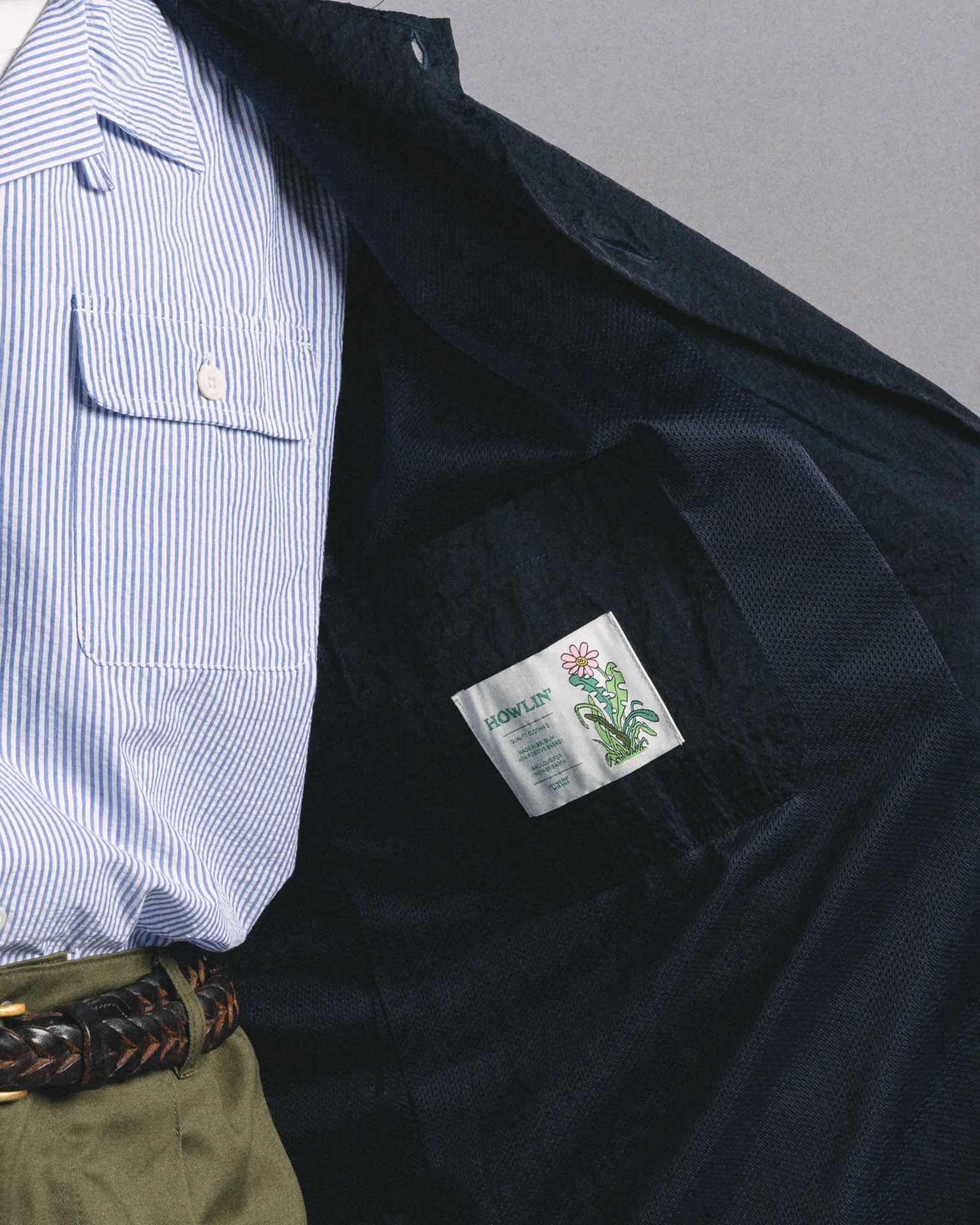 Space Jacket - Grungy Japanese Nylon Twill - Deep Navy - Image 3