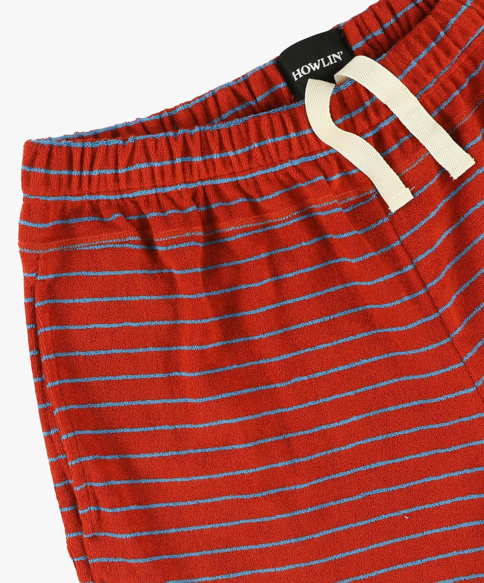 Towel Shorts - Striped - Hyper Red - Image 4